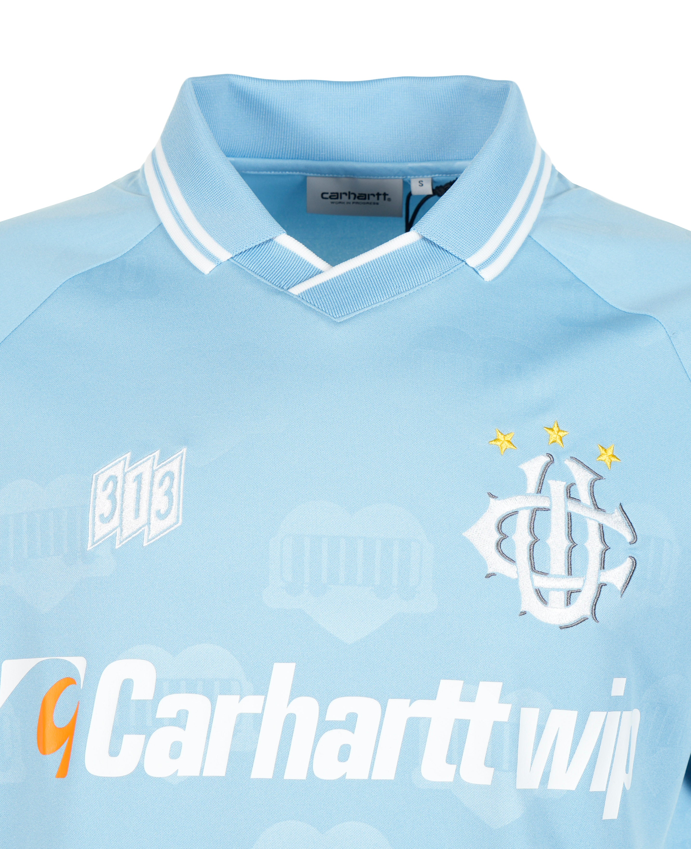 Short Sleeve Hartt's Football T Shirt Jacquard Bluebird