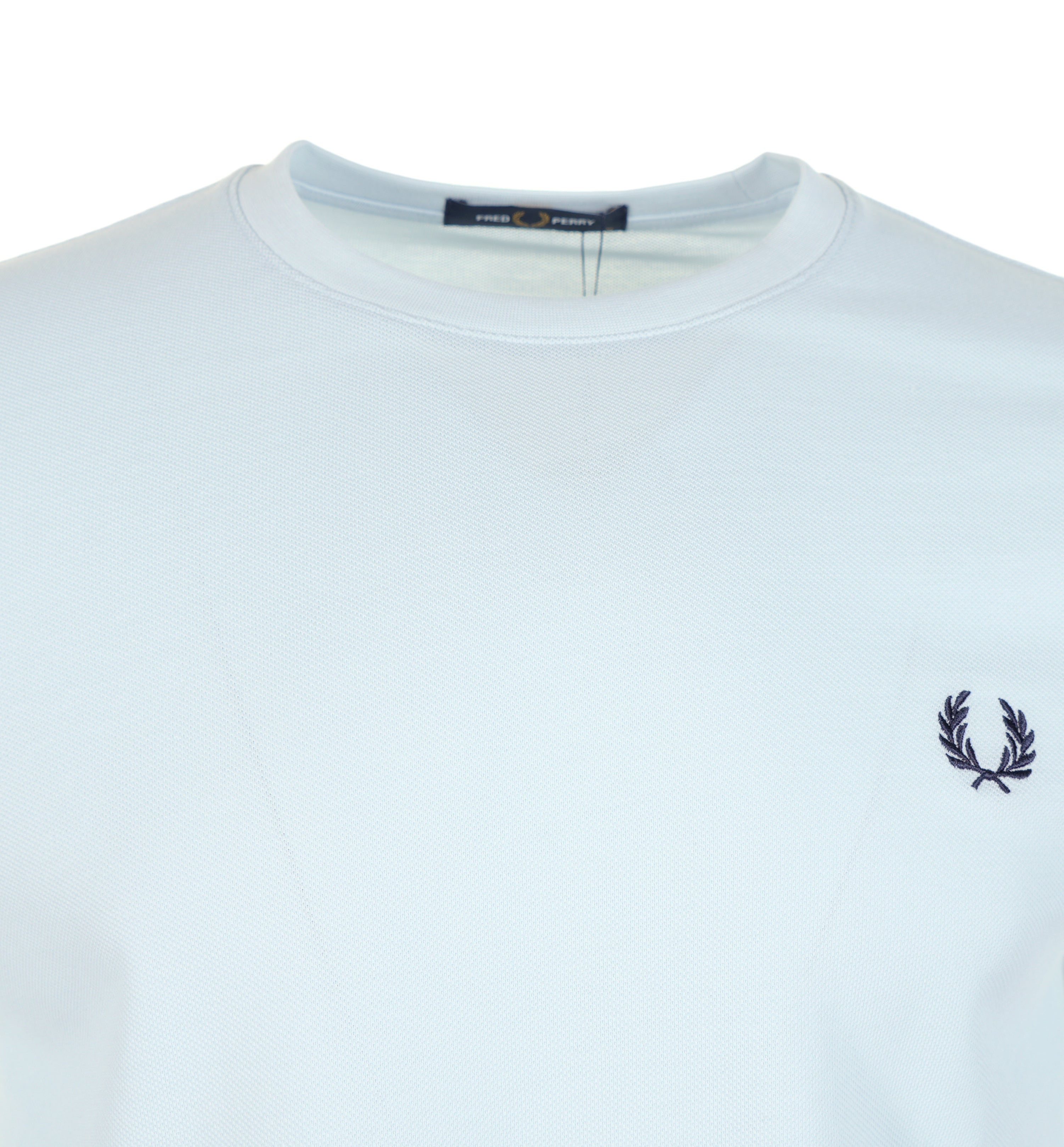 Striped Cuff Pique T Shirt Light Ice