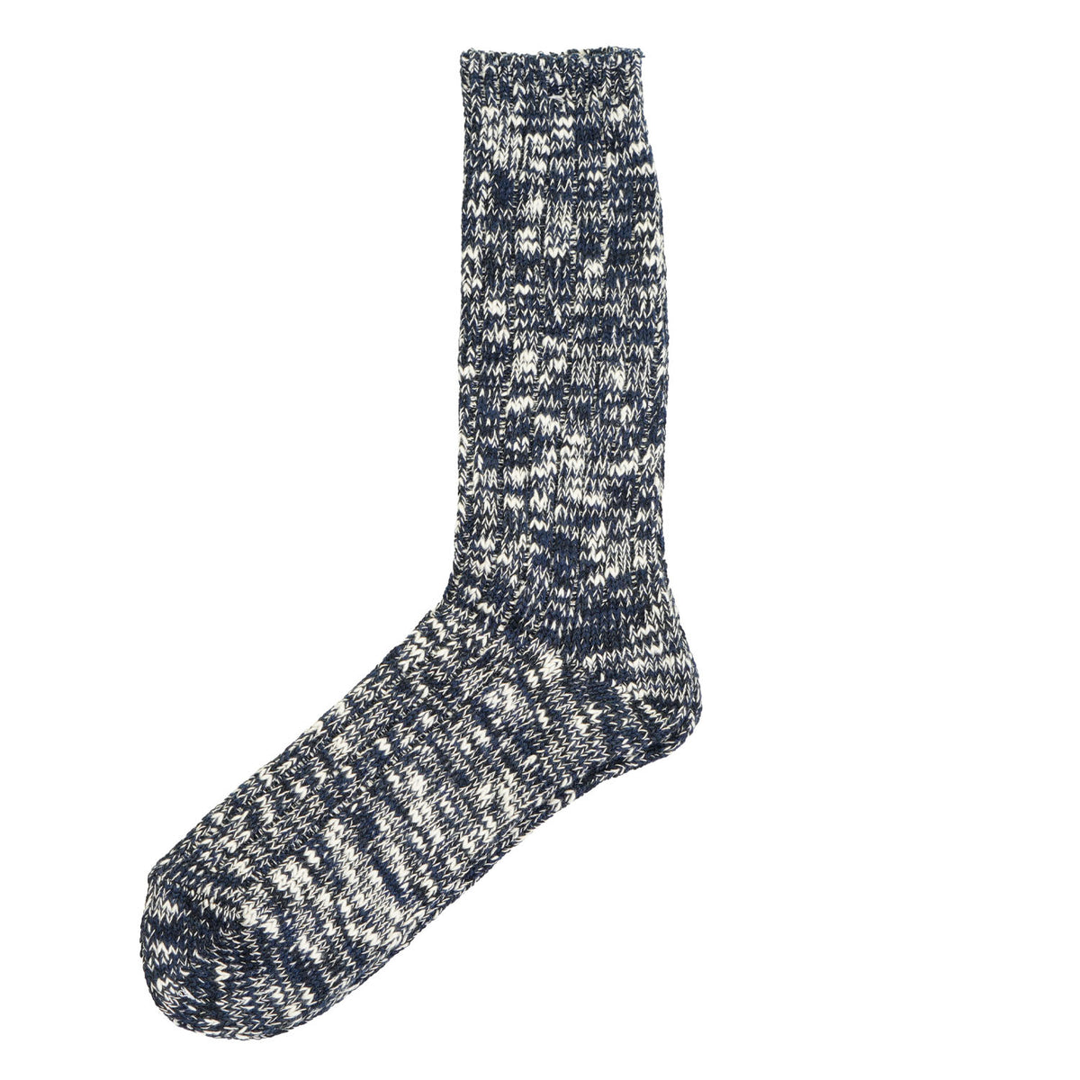Classic Slub Crew Sock Navy