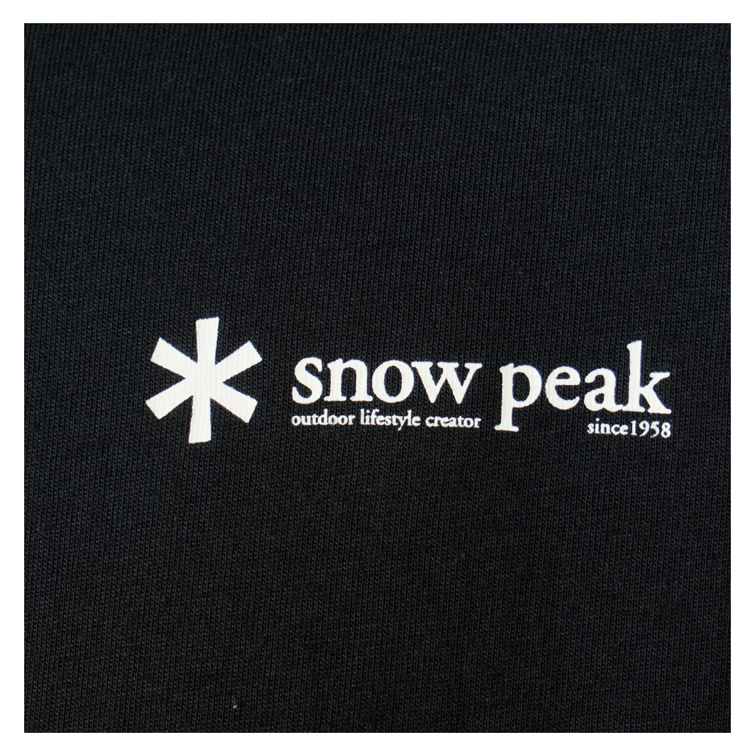 Snow Peak Soft Cotton Relaxed Fit Logo Long Sleeve T Shirt Black