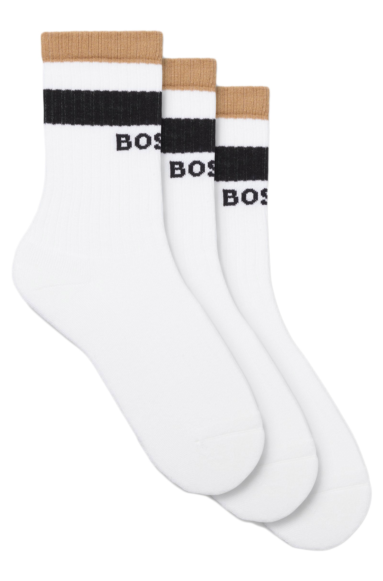 BOSS 3 Pack Iconic Socks White