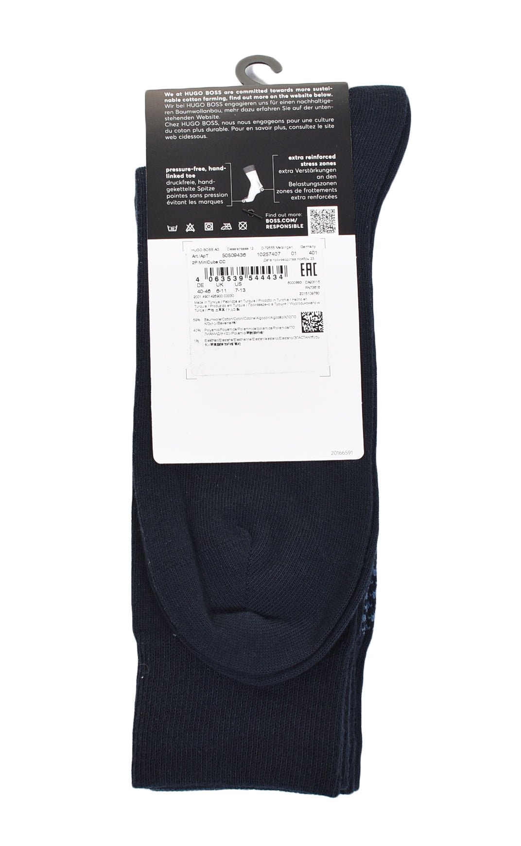 2 Pack Minicube Socks Dark Blue