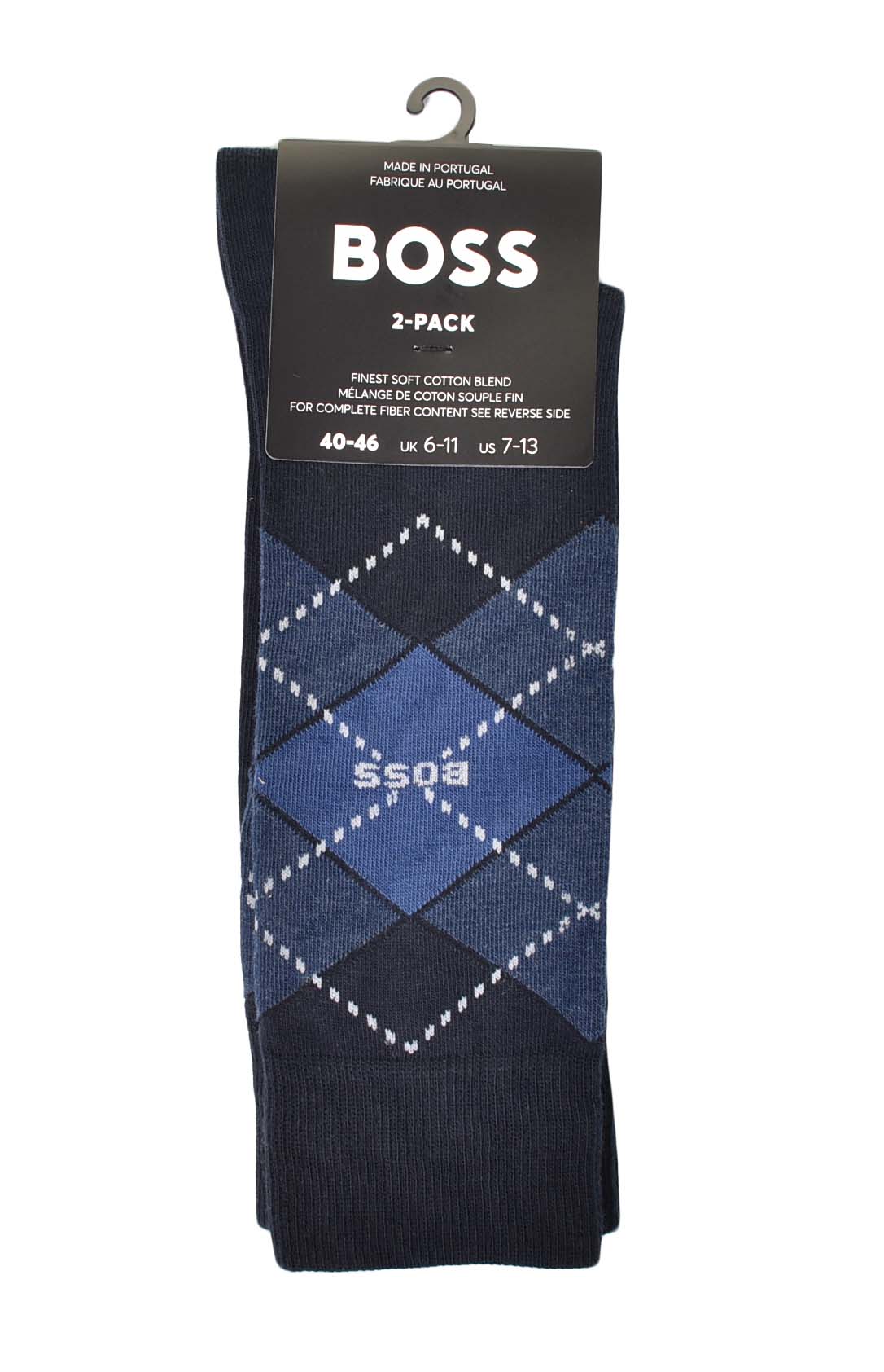 2 Pack Argyle Socks 403 Dark Blue