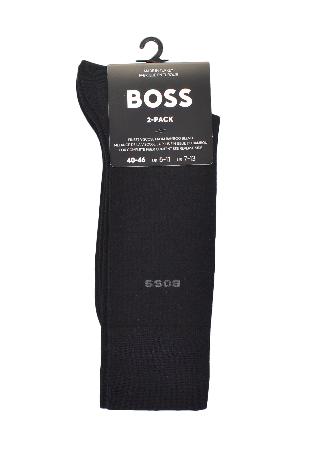 2 Pack Bamboo Socks Black
