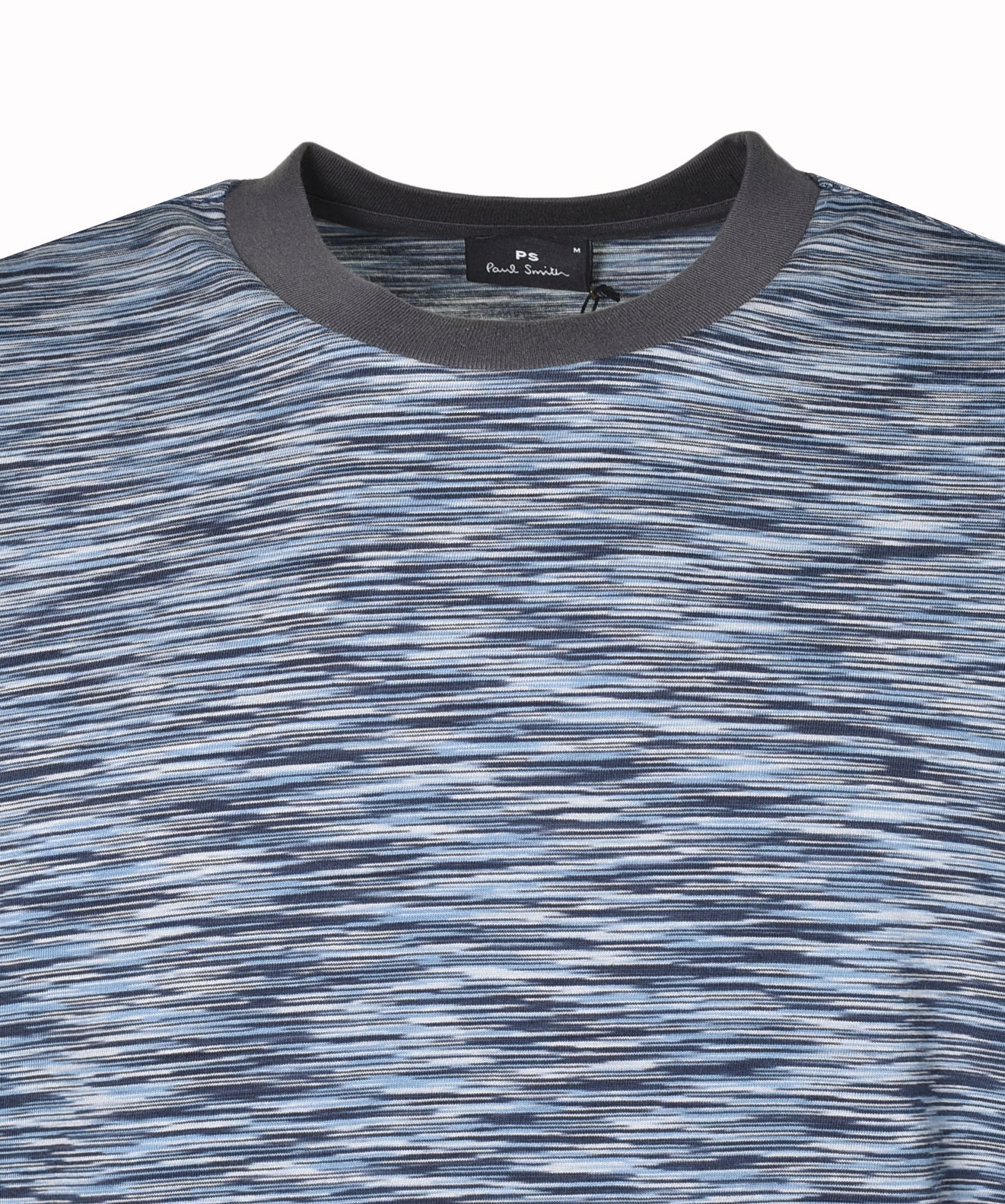 Short Sleeve Spacedye T Shirt Dark Taupe Blue