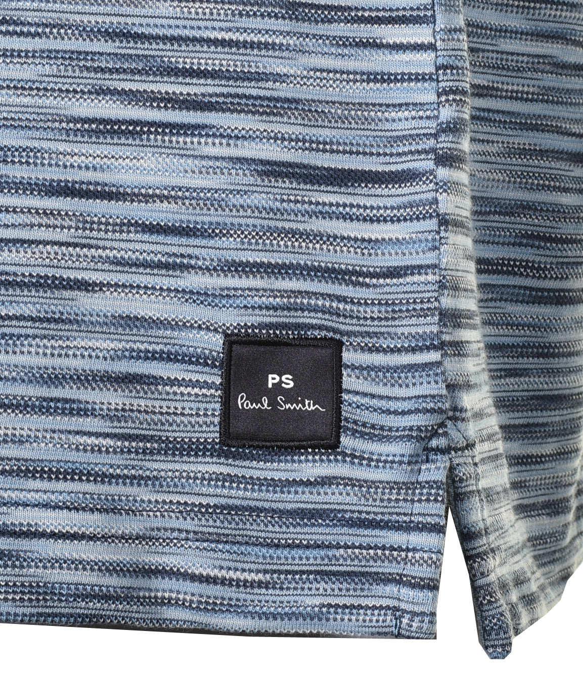 Short Sleeve Spacedye Polo Shirt Dark Taupe Blue