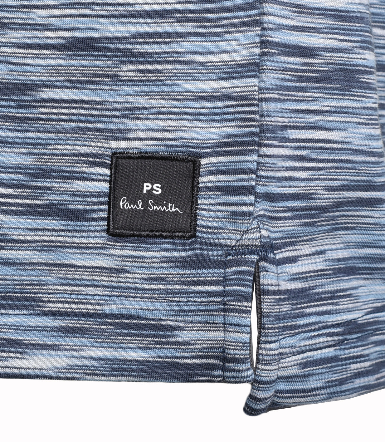 Short Sleeve Spacedye T Shirt Dark Taupe Blue