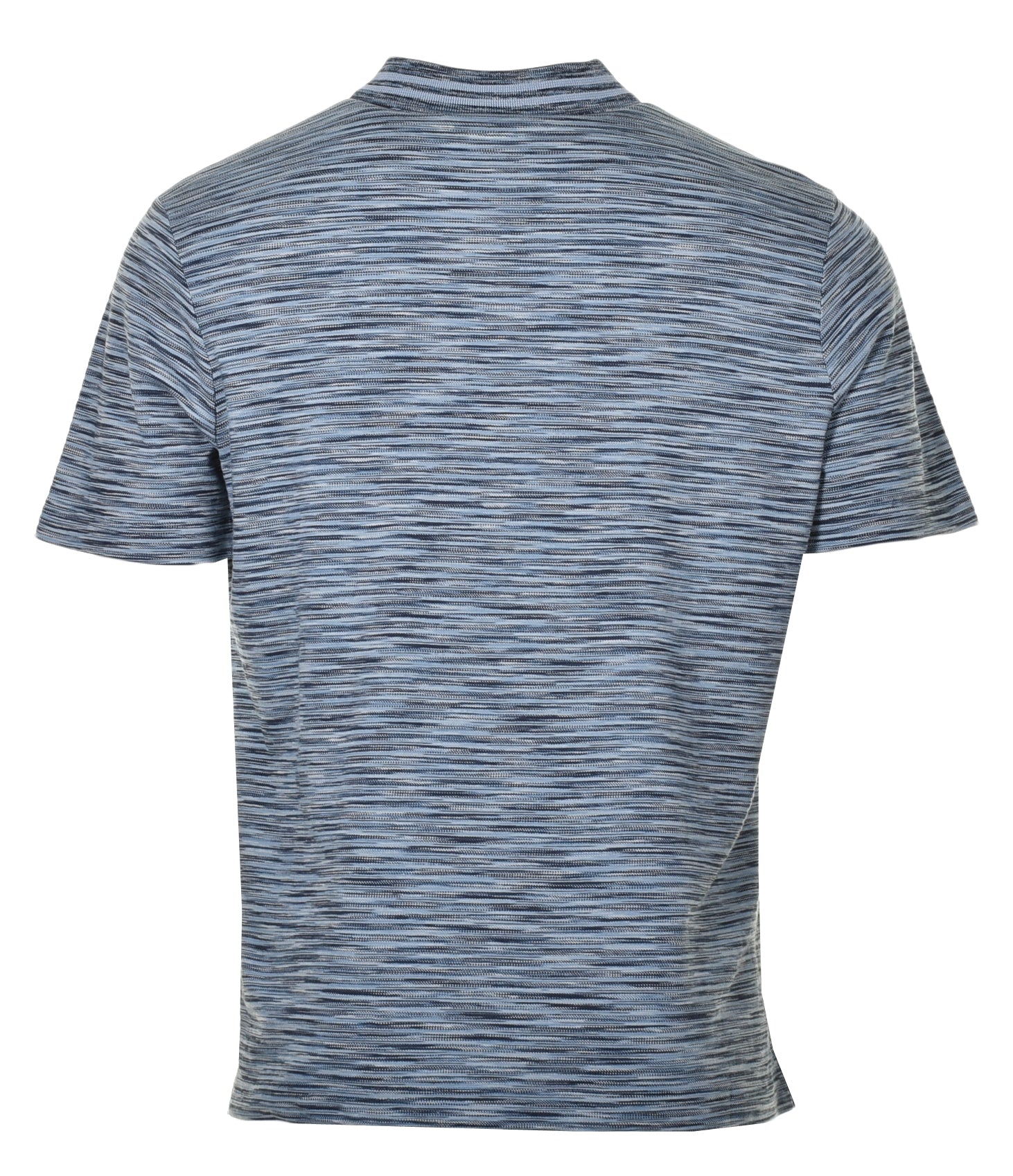 Short Sleeve Spacedye Polo Shirt Dark Taupe Blue