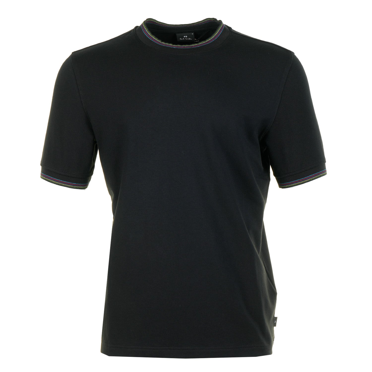 Regular Fit Sport Stripe Short Sleeve T Shirt Black