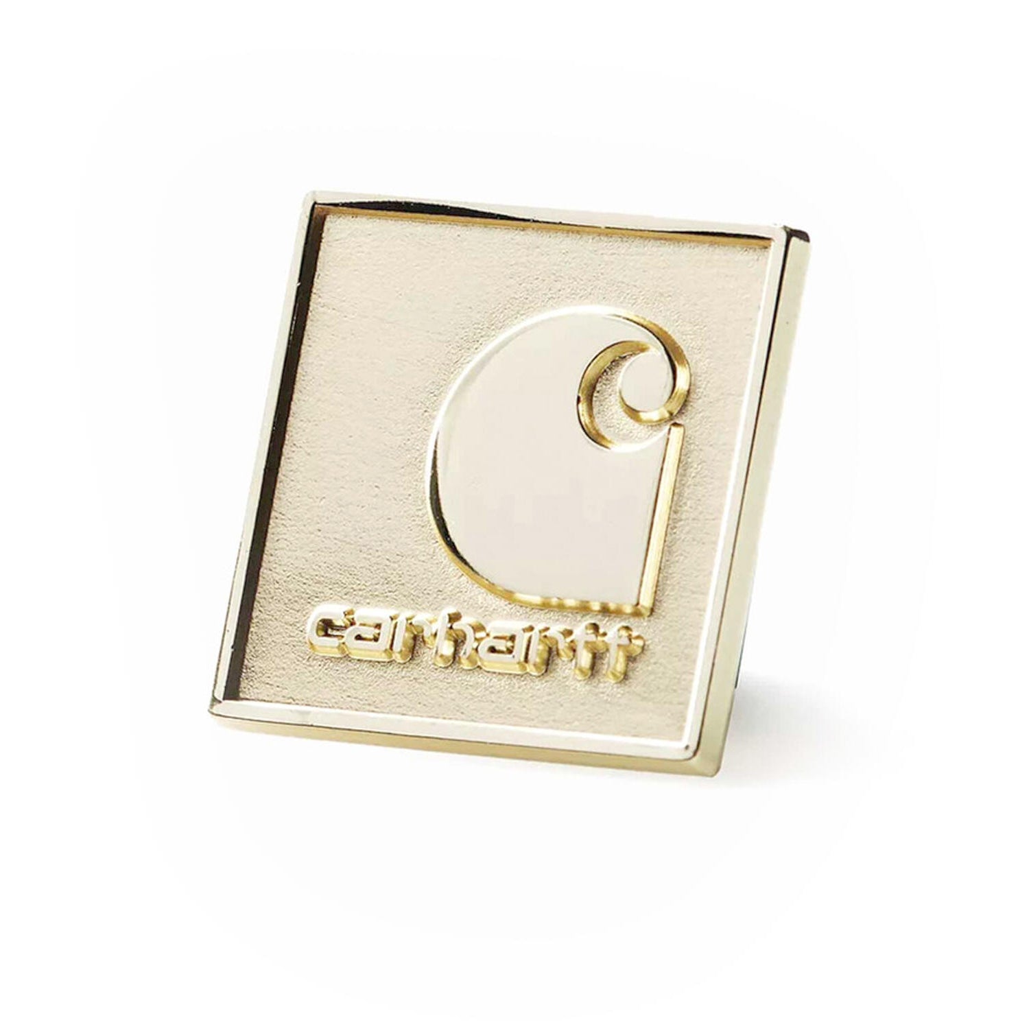 Square Label Pin Gold