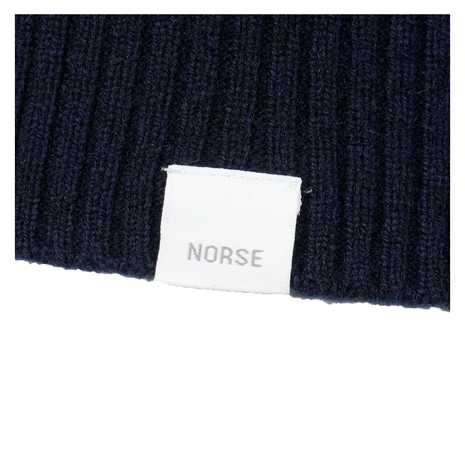 Norse Standard Merino Lambswool Long Sleeve Polo Navy