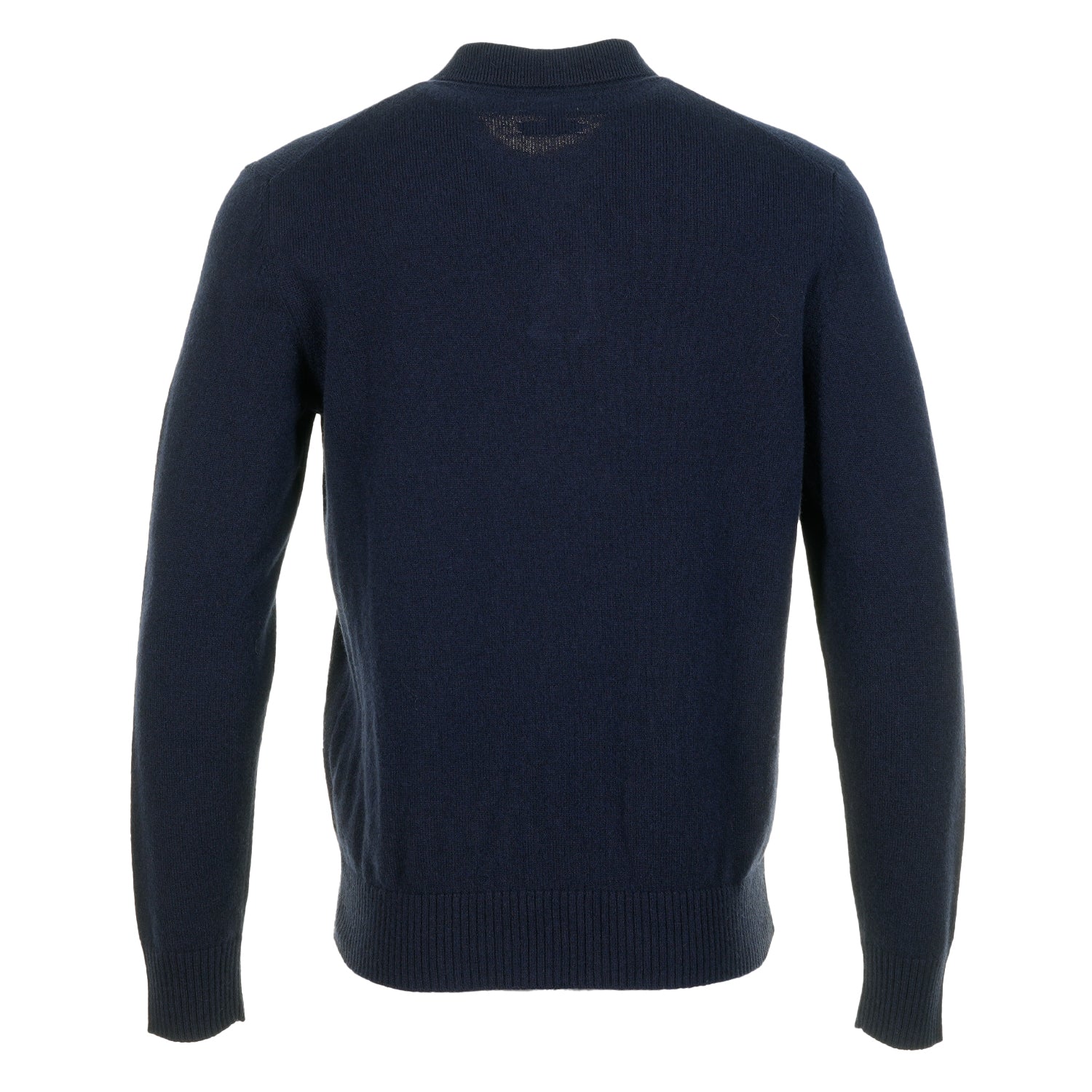 Norse Standard Merino Lambswool Long Sleeve Polo Navy