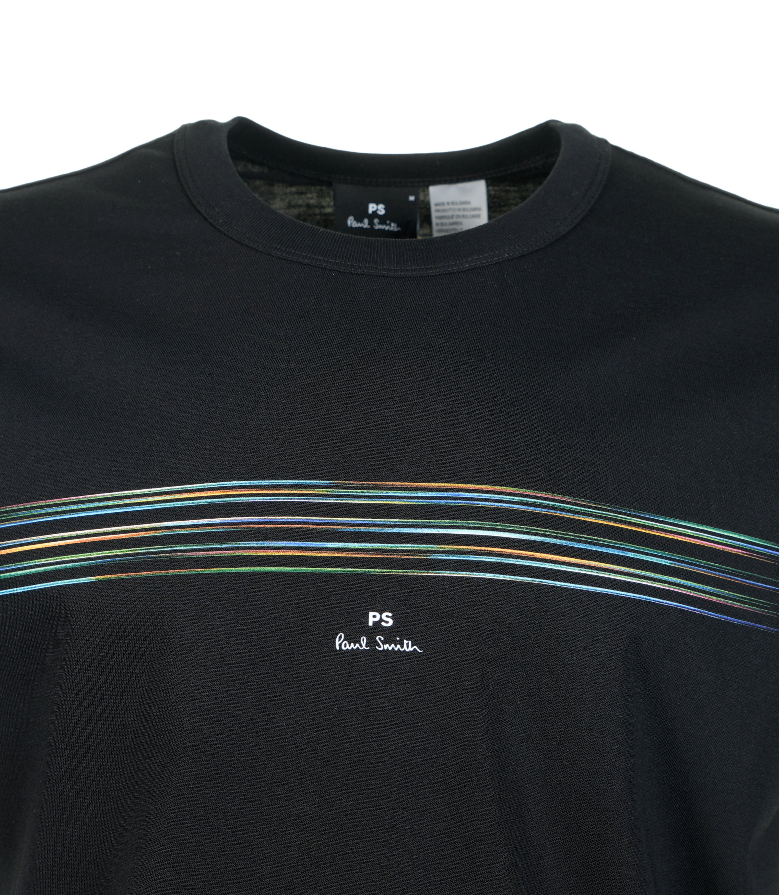 Casual Fit Short Sleeve T Shirt Black Stripe