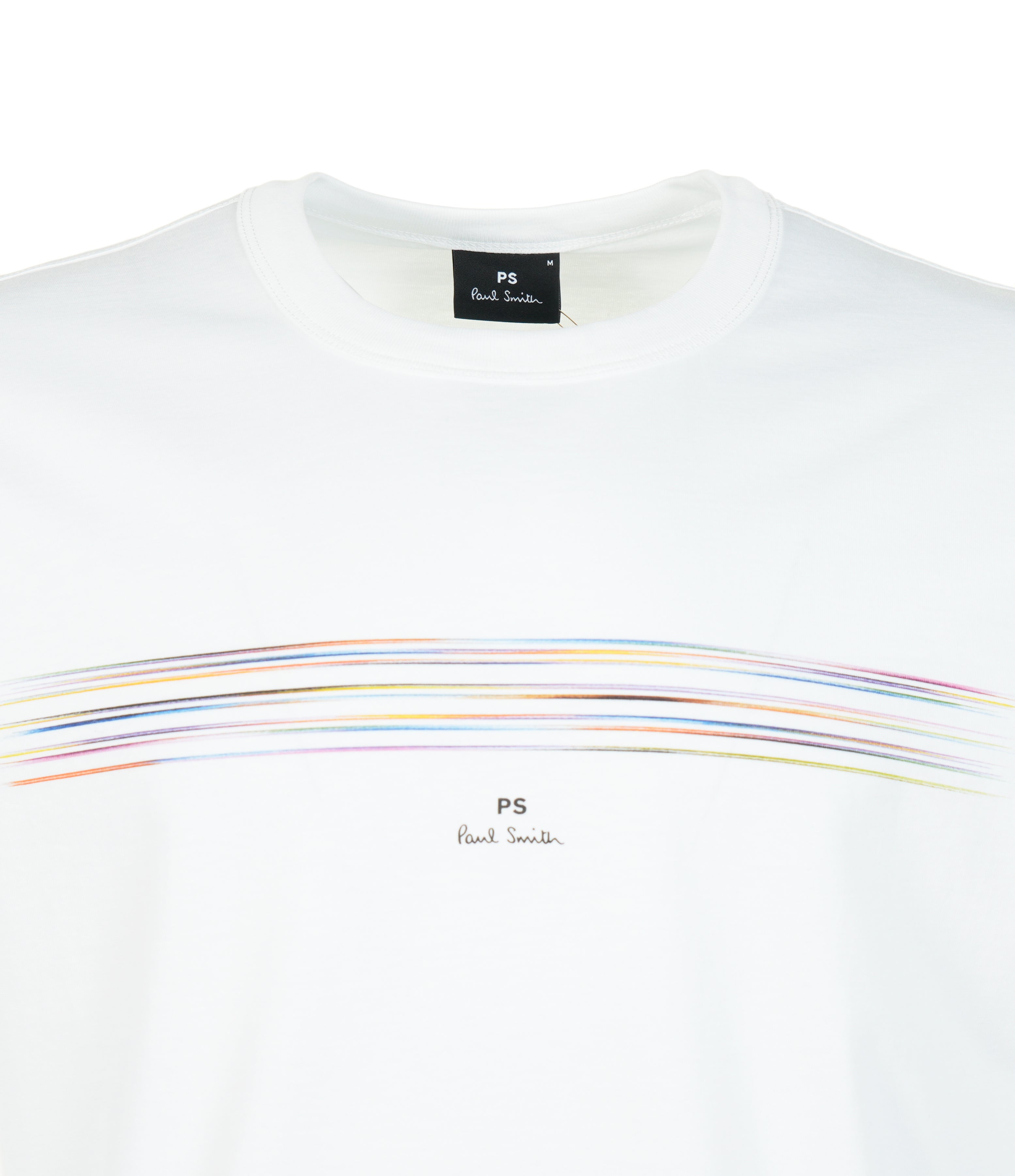 Casual Fit Short Sleeve T Shirt White Stripe