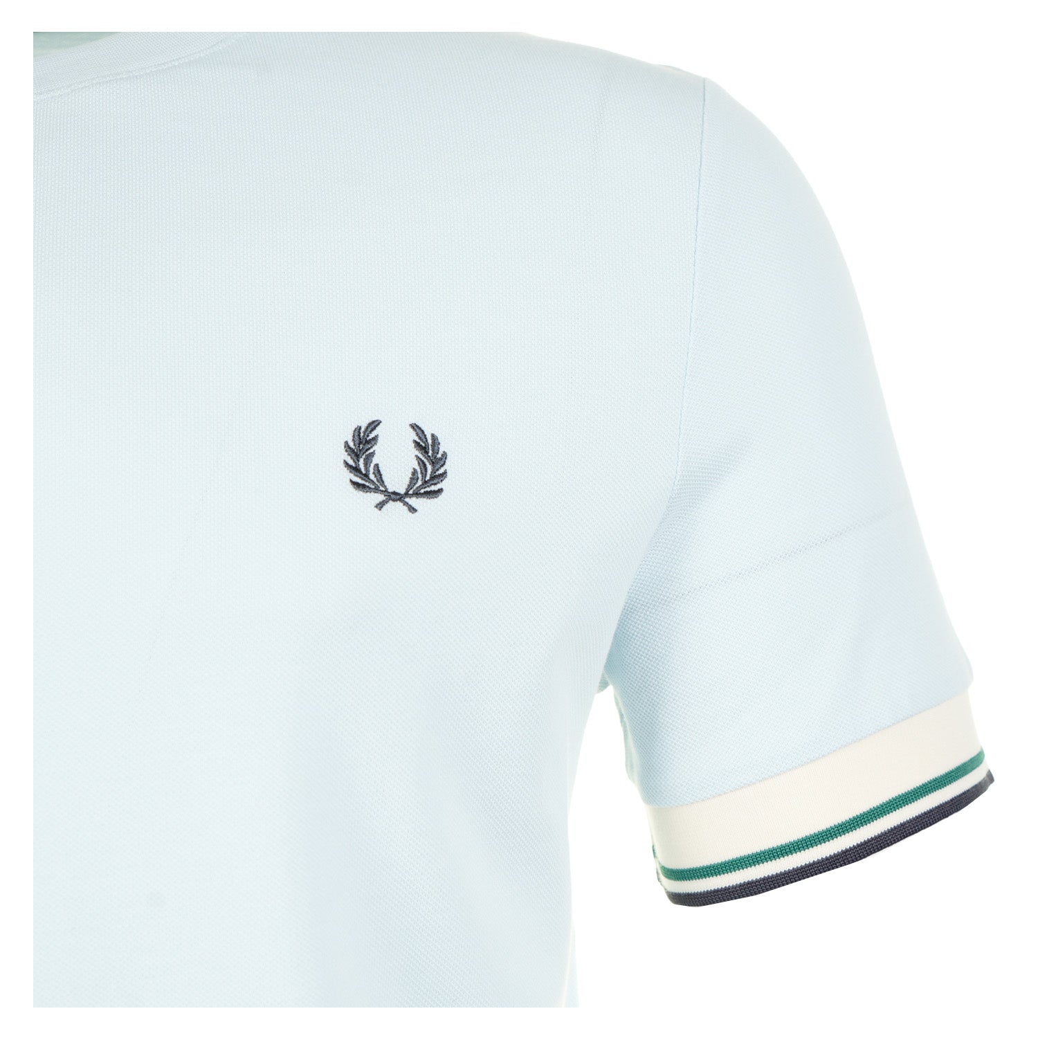 Twin Tipped Cuff Pique T Shirt Light Ice