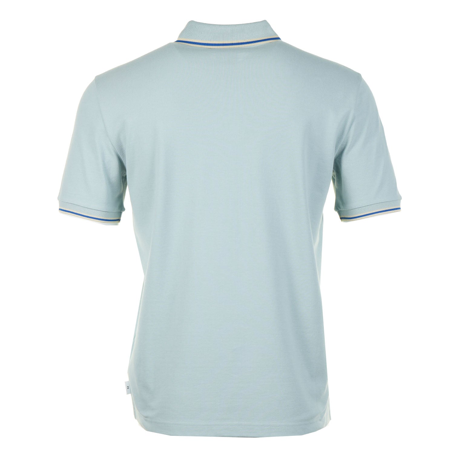 Regular Fit Short Sleeve Stripe Detail Polo Shirt 40B Light Blue