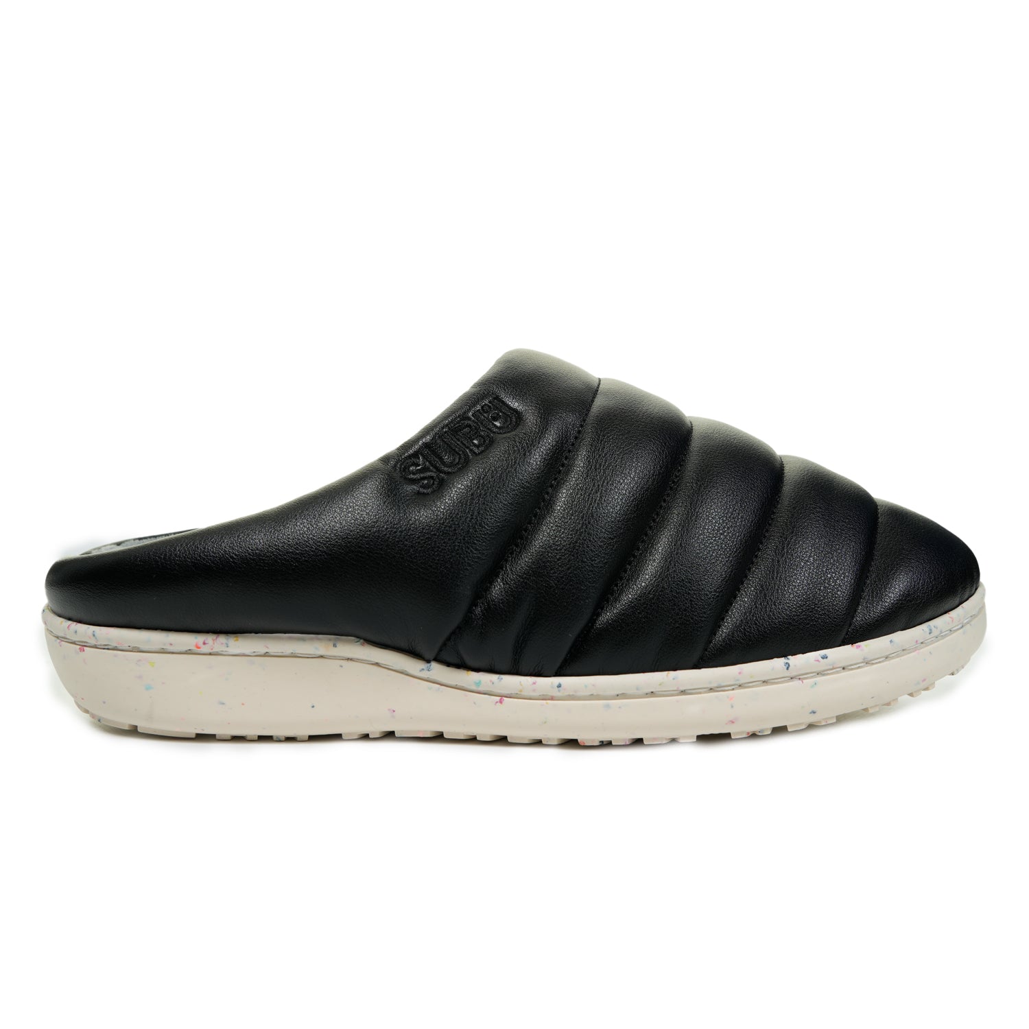 Subu Eco Leather Slippers Black