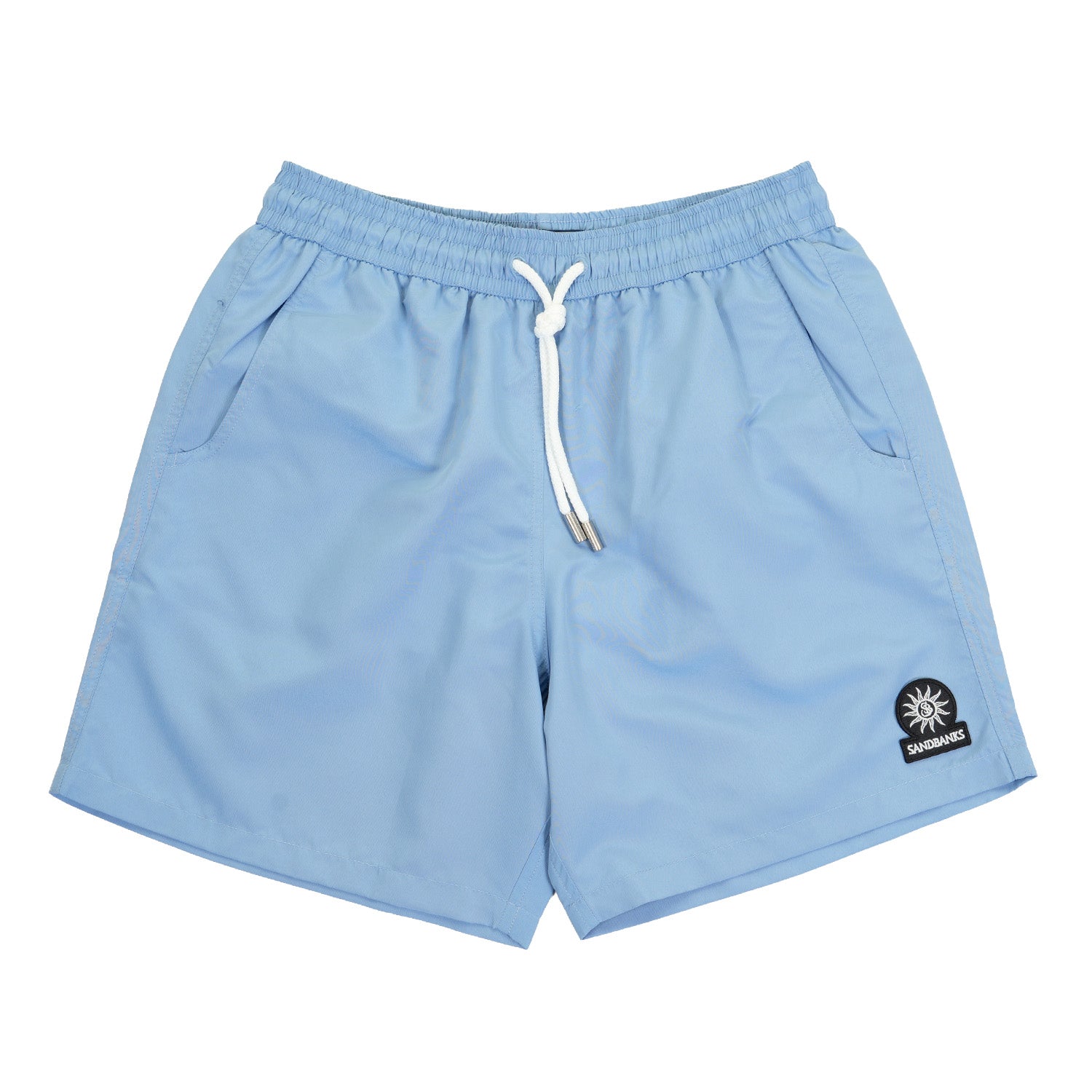 Badge Logo Recycled Swim Shorts Dusty Blue