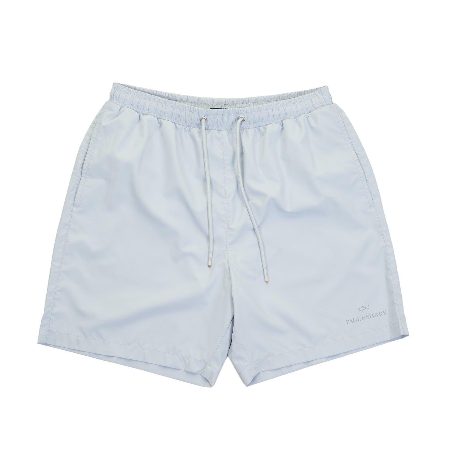 Silver Logo Swim Shorts Light Grey