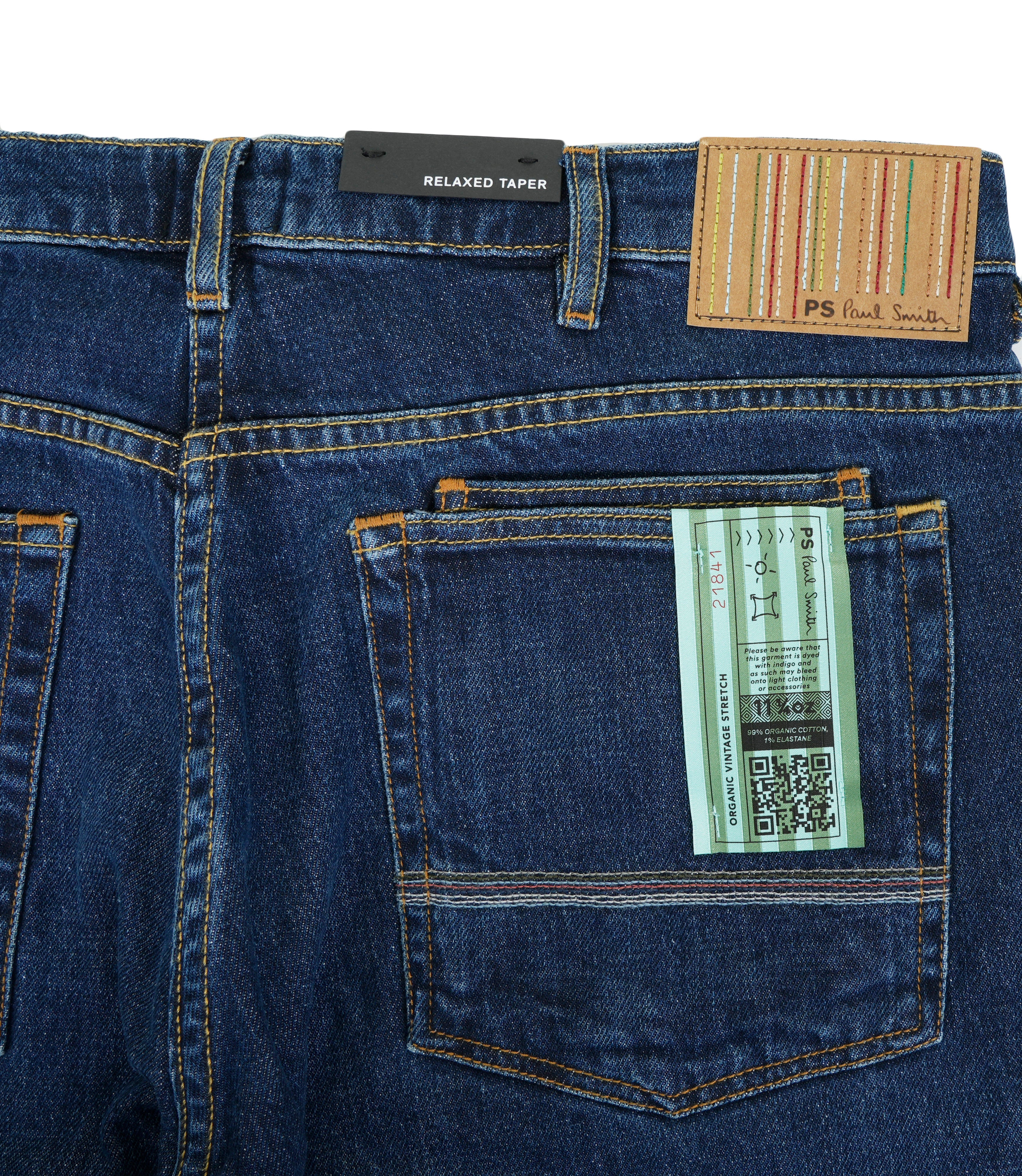 Relaxed Tapered Jeans Dark Blue