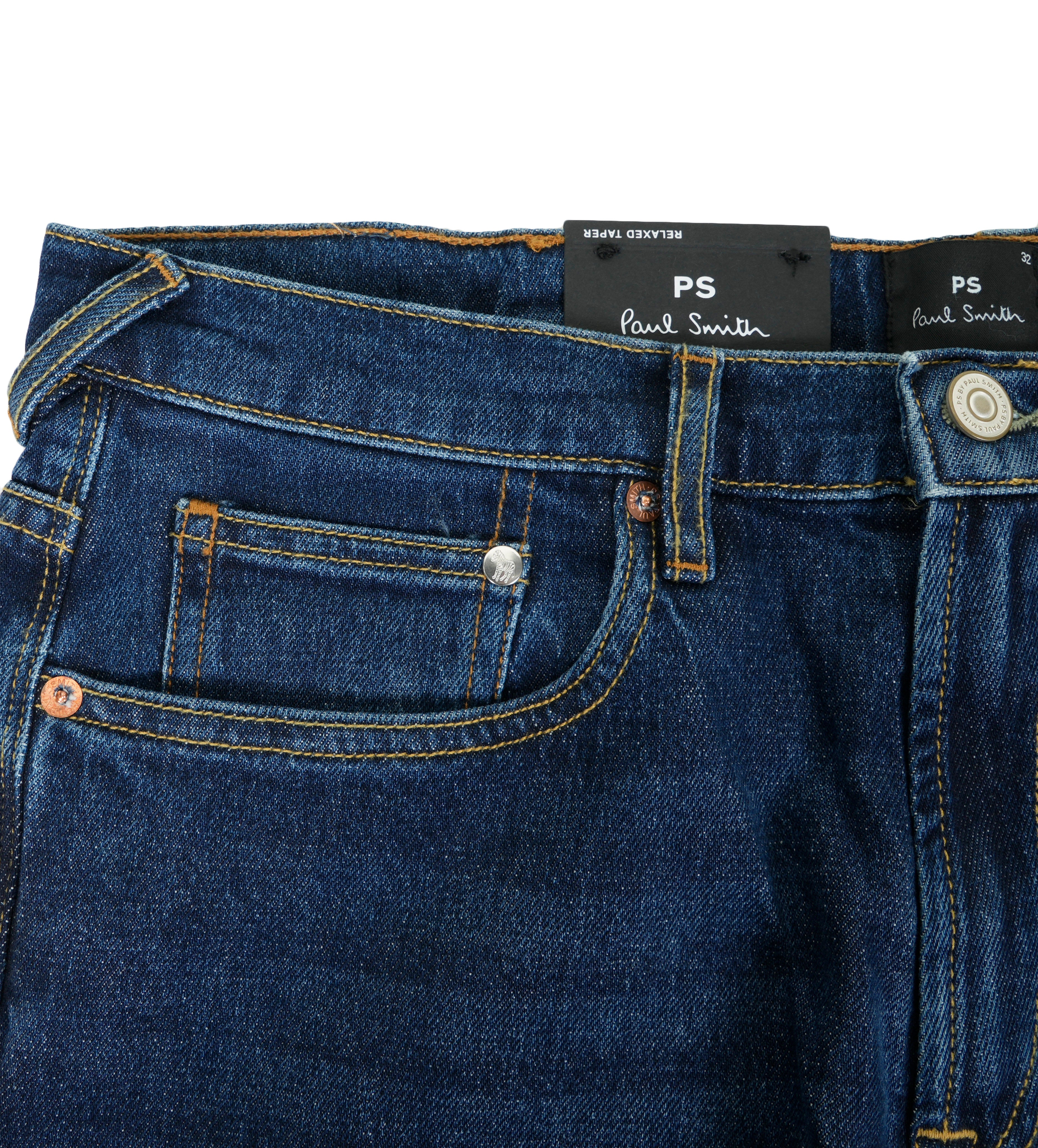 Relaxed Tapered Jeans Dark Blue