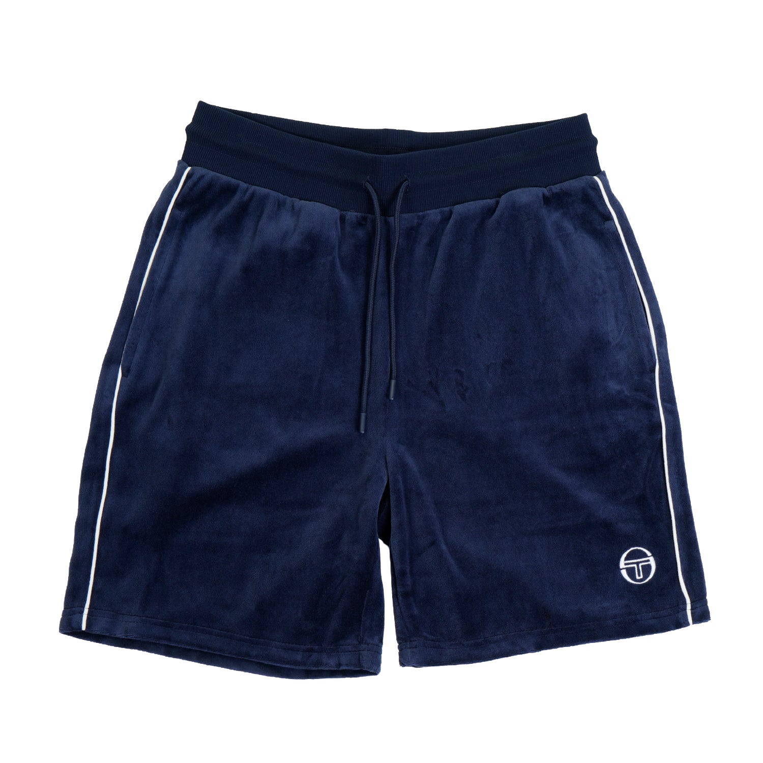 Tasso Velour Shorts Maritime Blue / White