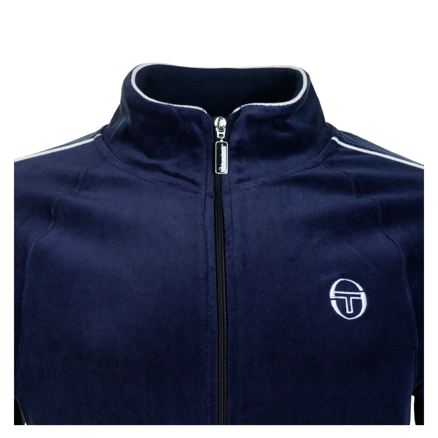 Tasso Velour Track Top Maritime Blue / White