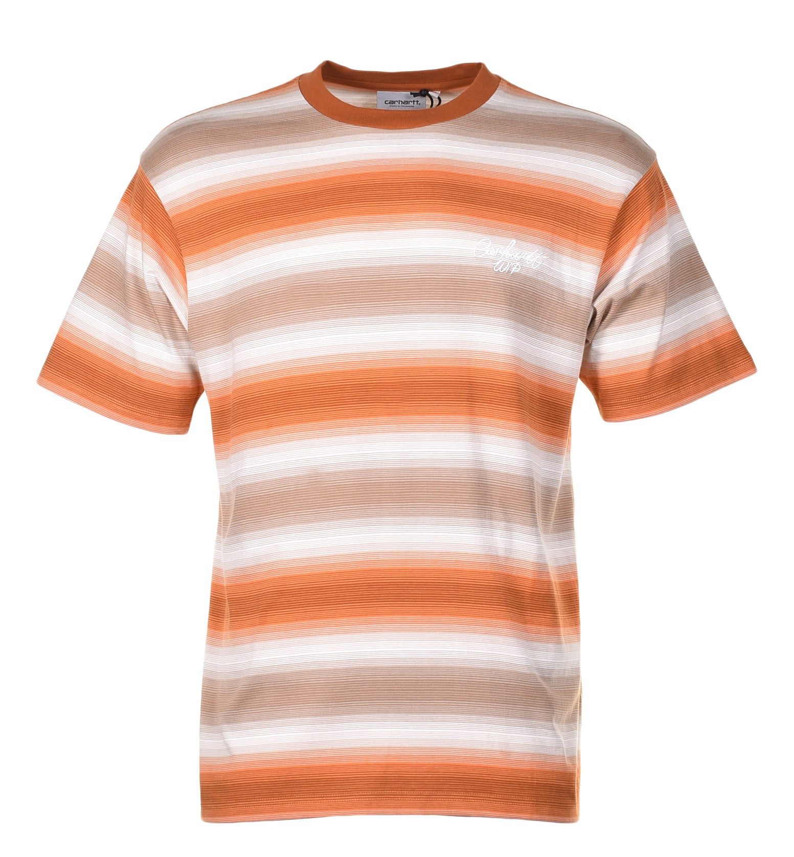 Short Sleeve Dashner Stripe T Shirt Pumpkin