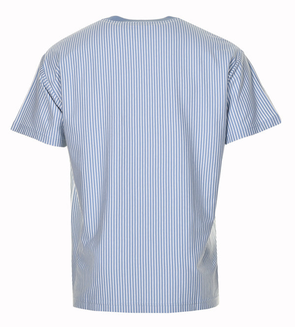 Short Sleeve Terrell Stripe T Shirt Bleach Wax