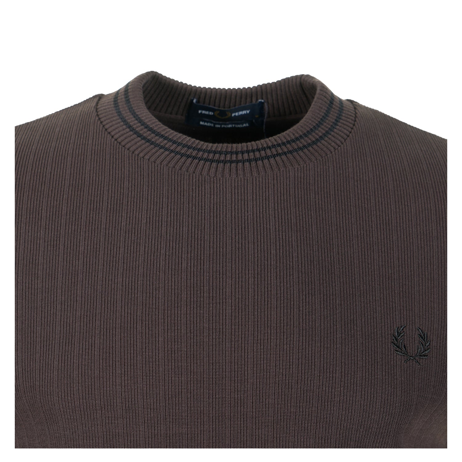 Ribbed Jersey T Shirt Rich Brown