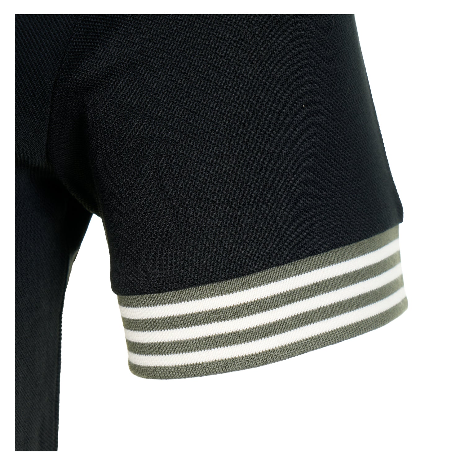 Striped Cuff T-Shirt Black