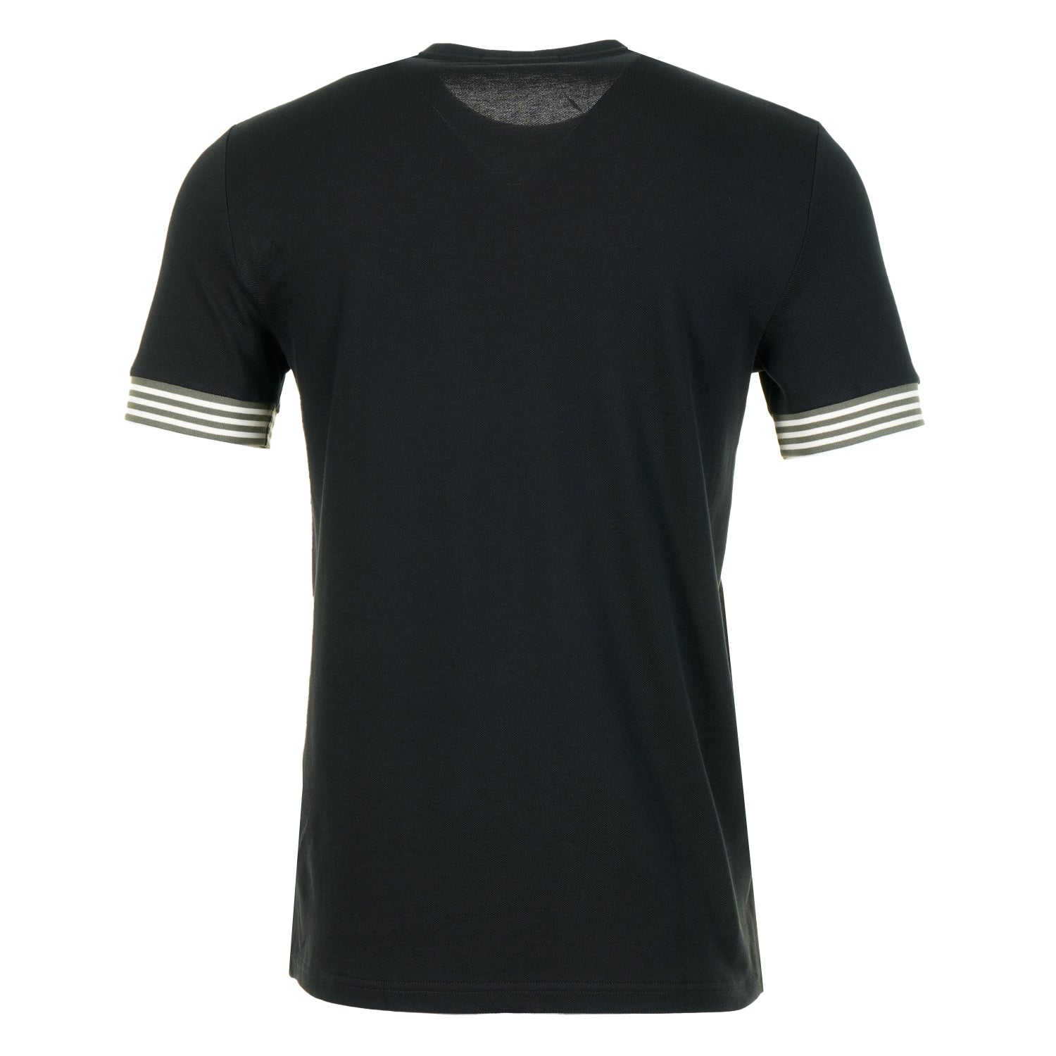 Striped Cuff T-Shirt Black