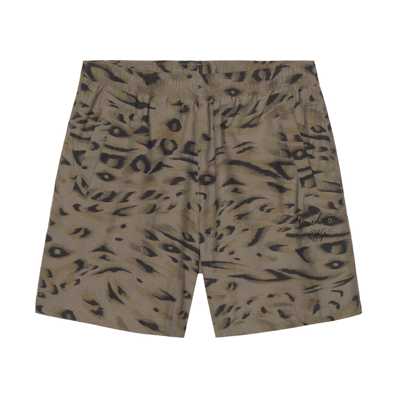 Travon Shorts Duck Feather Print Cypress Black