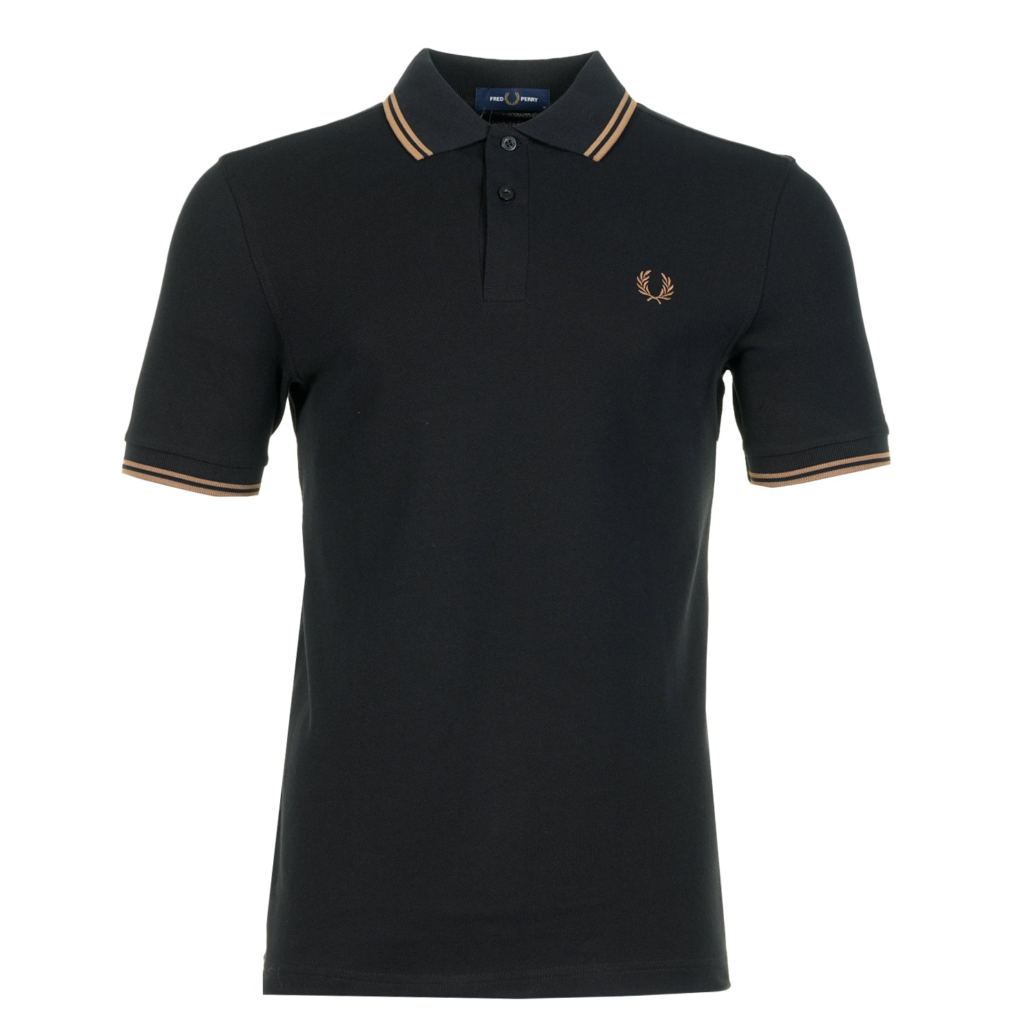 Short Sleeve Twin Tipped Polo Shirt Black Shadedstone