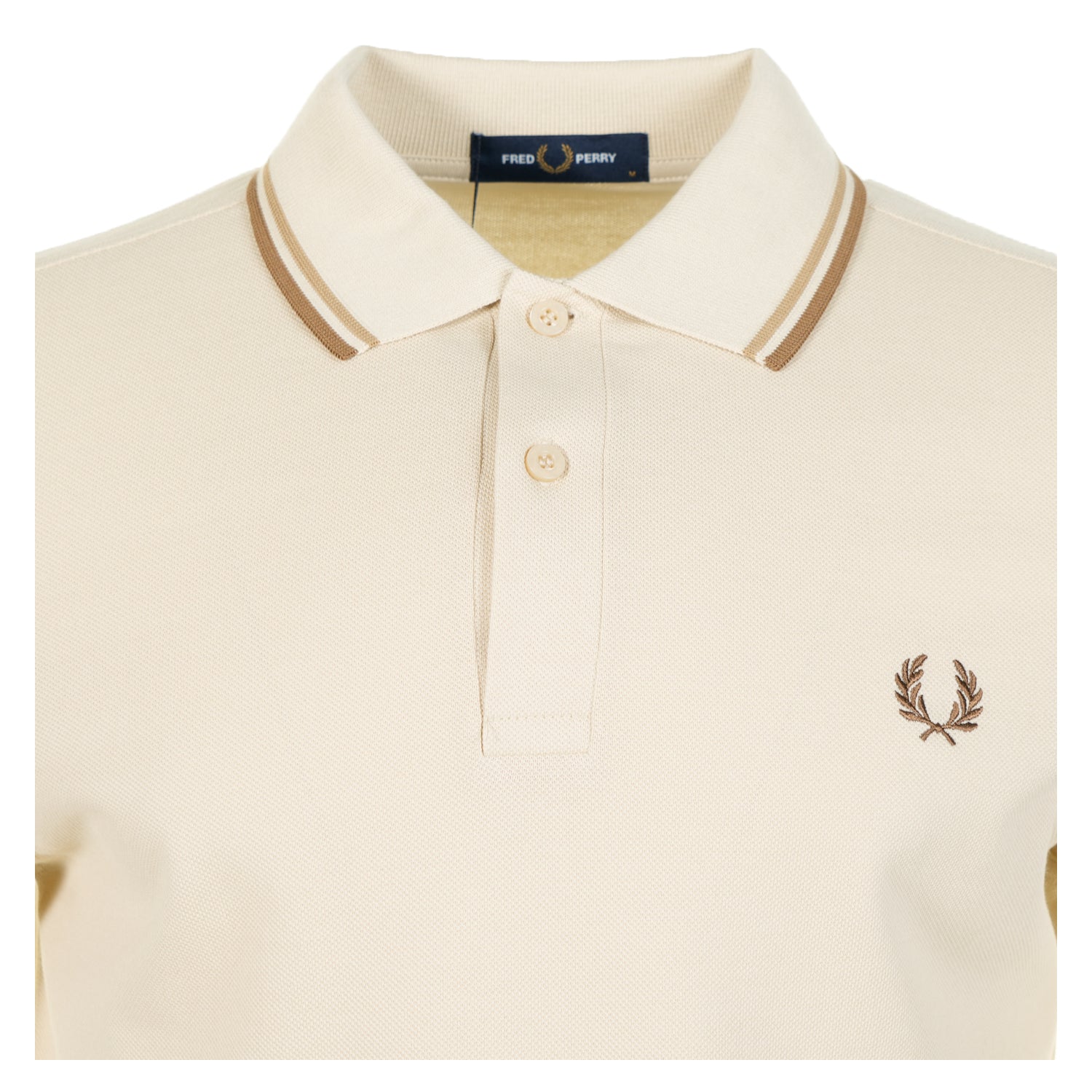 Short Sleeve Twin Tipped Polo Shirt Oat Warmstone Shadestone