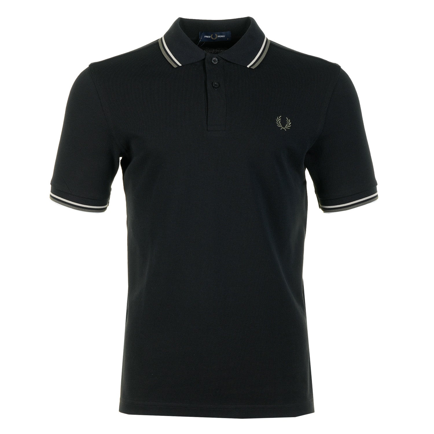 Short Sleeve Twin Tipped Polo Black