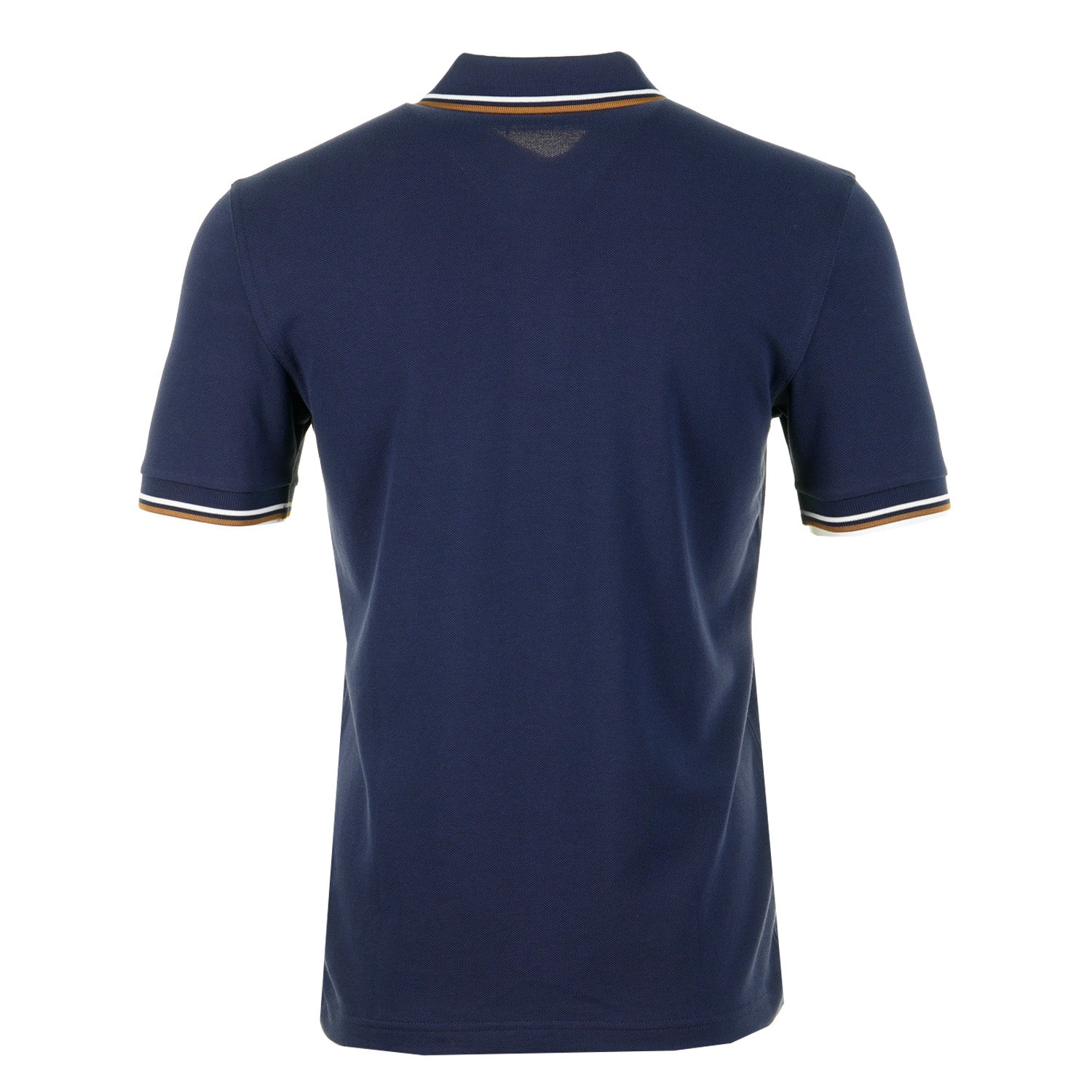 Short Sleeve Twin Tipped Polo Shirt Twilight Navy / Snow White / Dark Caramel