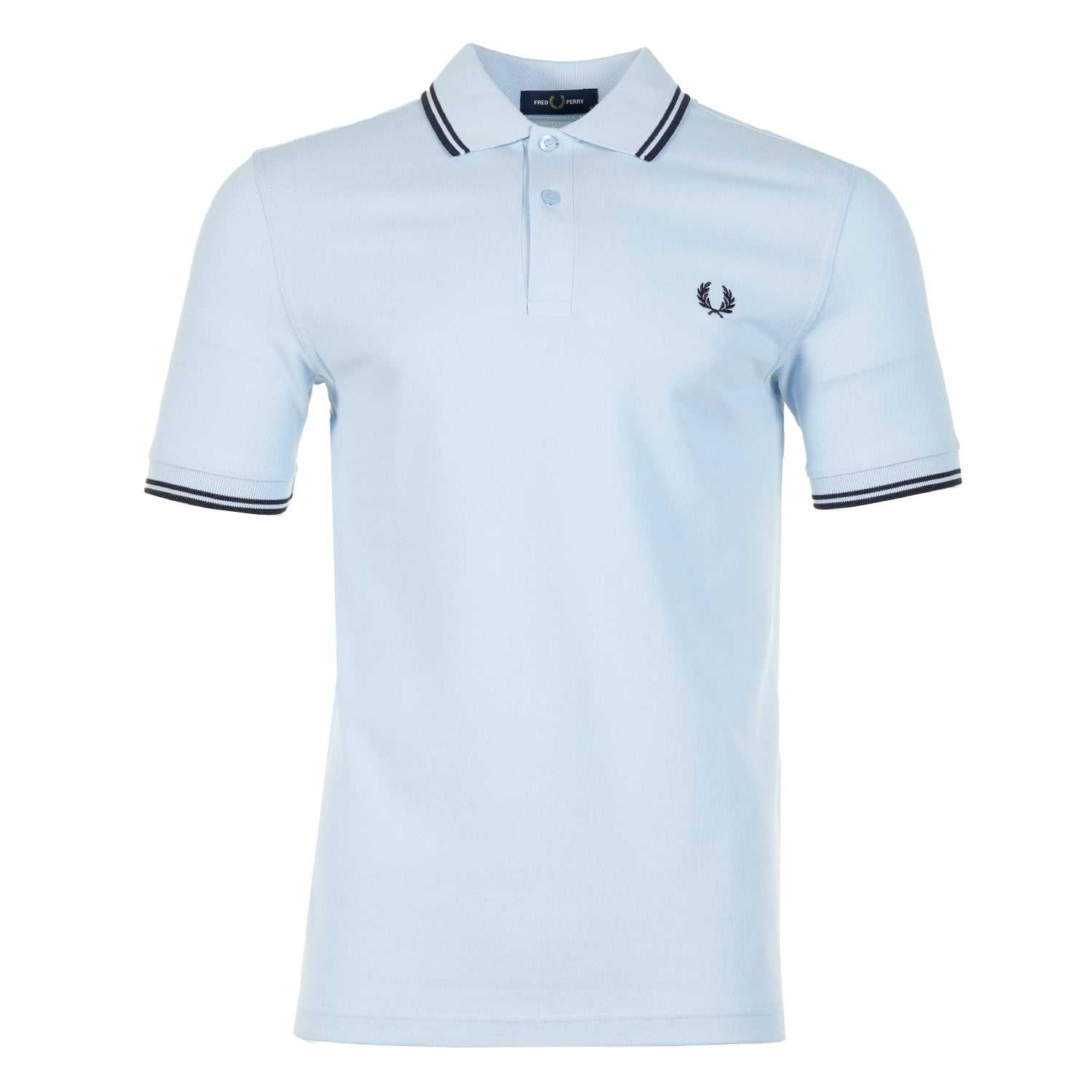 Short Sleeve Twin Tipped Polo Shirt Light Smoke Navy