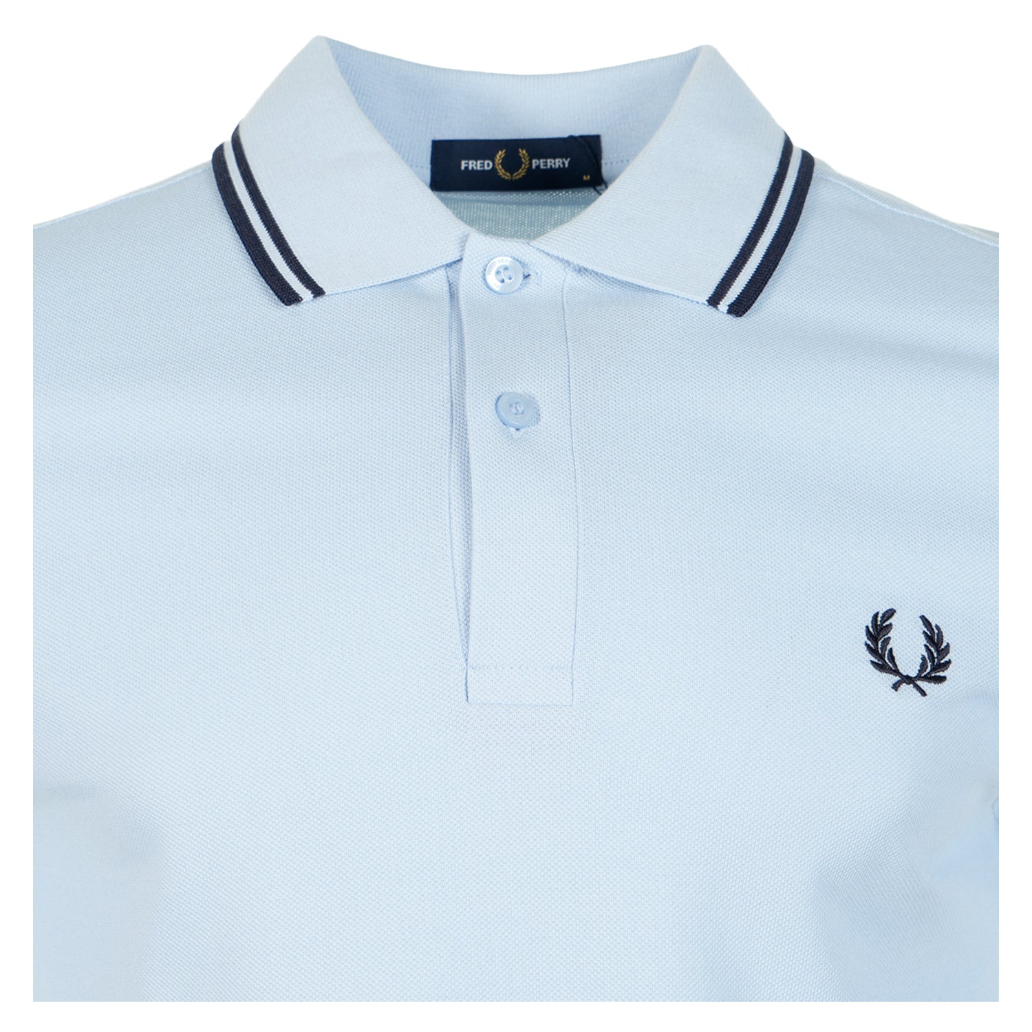 Short Sleeve Twin Tipped Polo Shirt Light Smoke Navy