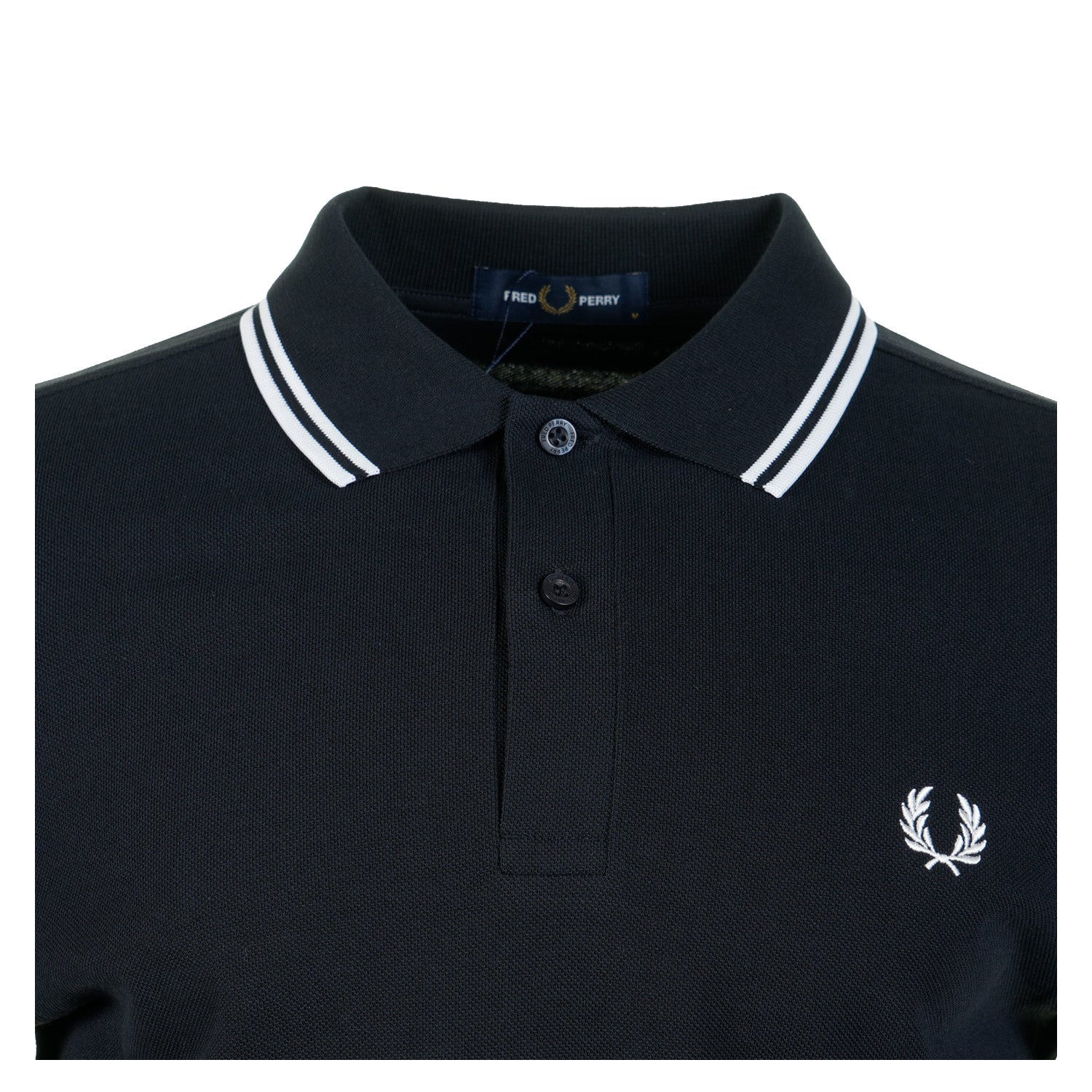 Short Sleeve Twin Tipped Polo Navy White