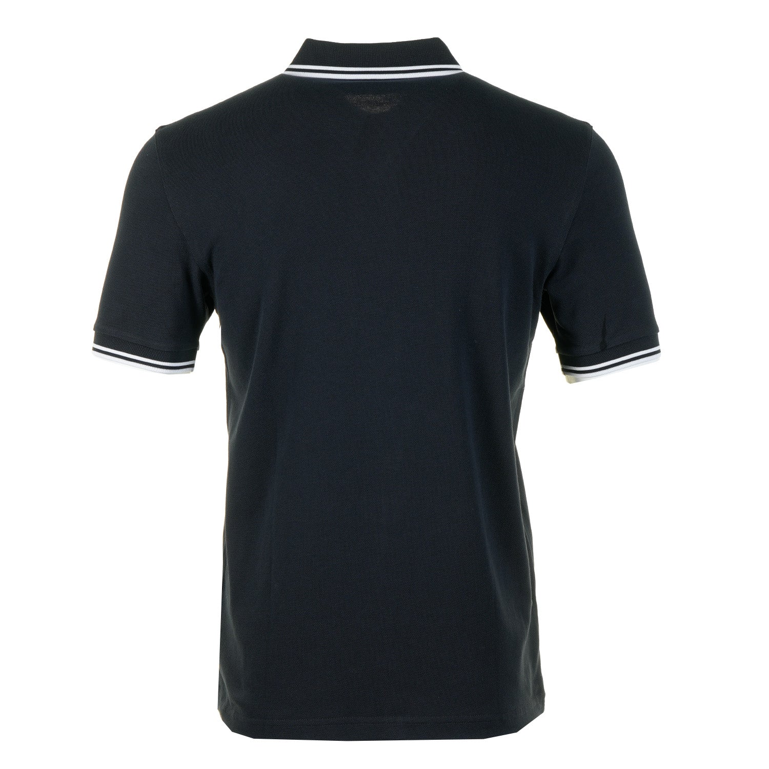 Short Sleeve Twin Tipped Polo Navy White