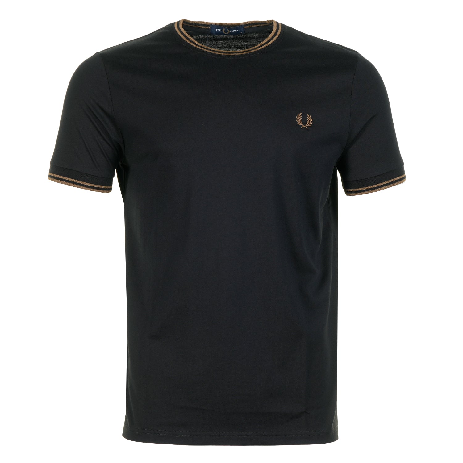 Fred Perry Twin Tipped T Shirt Black Shaded Stone – Ragazzi Clothing