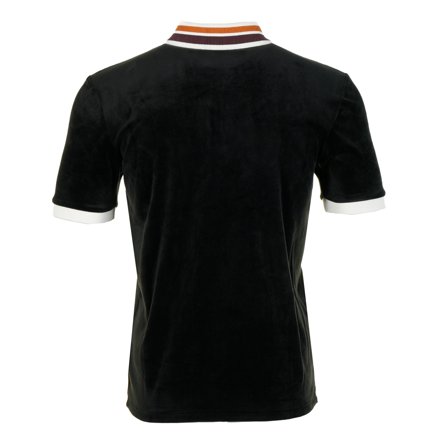 Mahony Velour Zip Polo Black & Gold