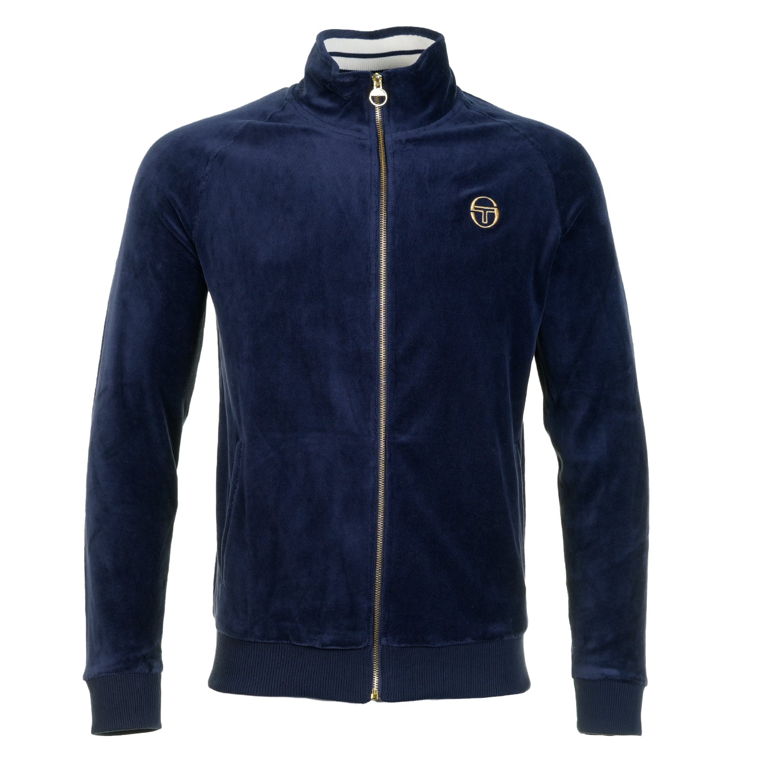 Court Velour Track Top Maritime Blue Gardenia