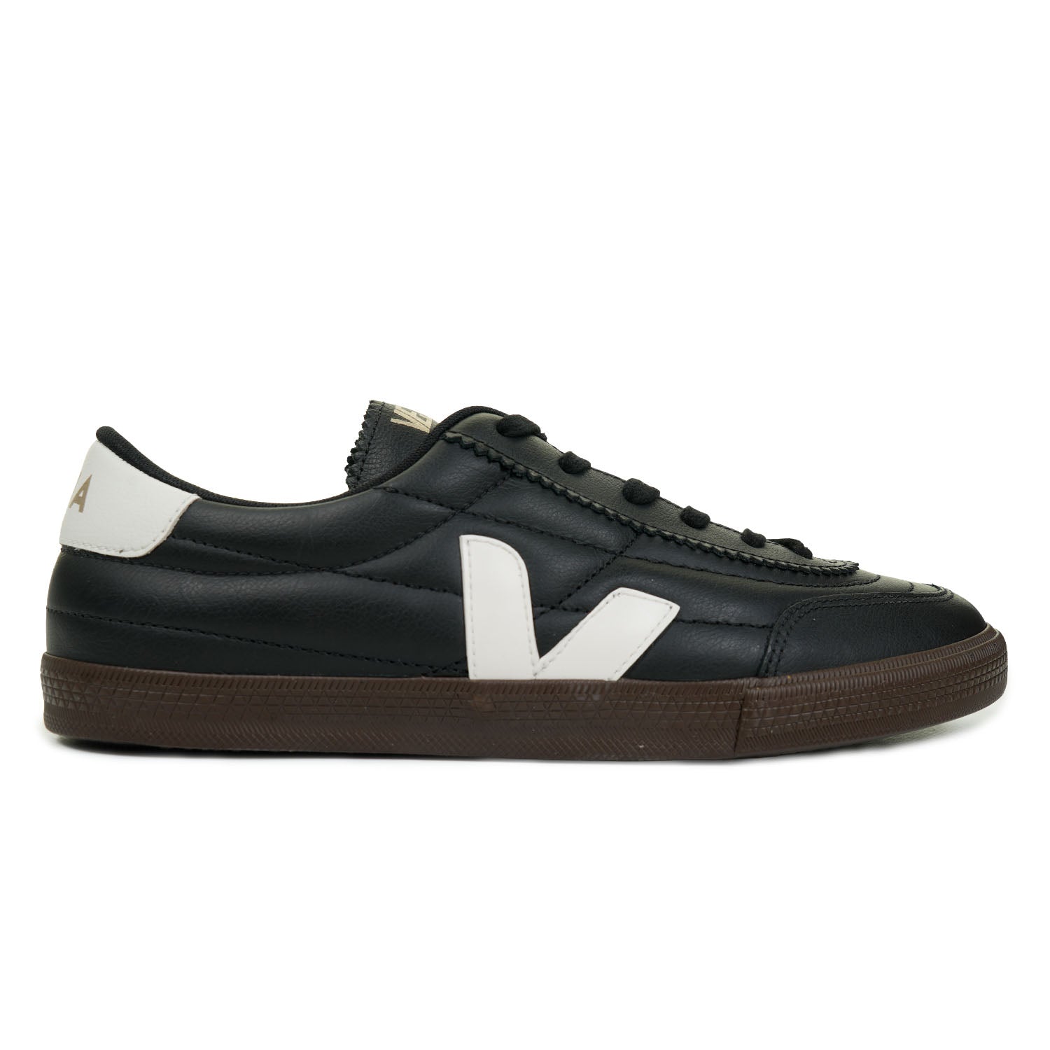 Panenka Leather Trainers Black White