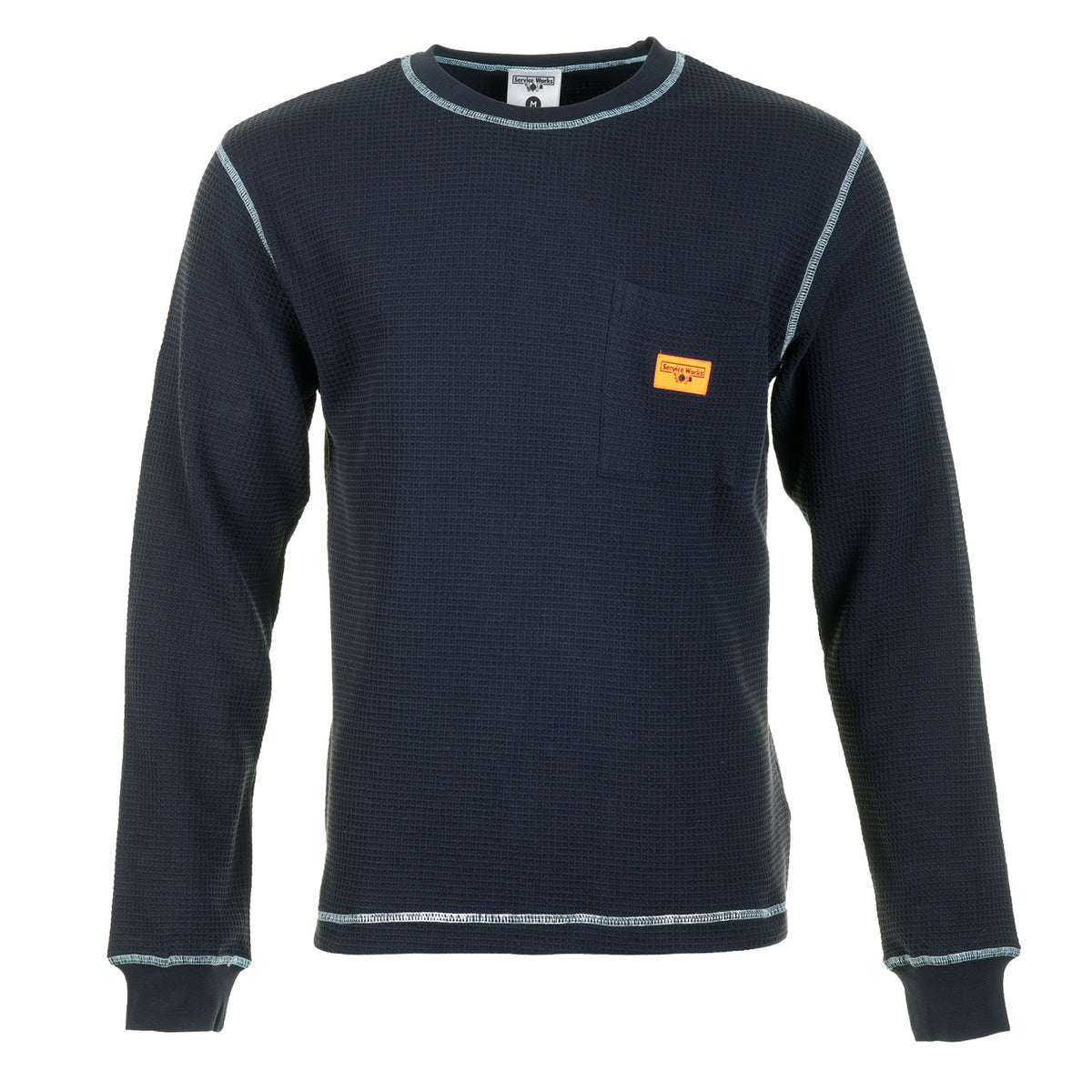Waffle Contrast Thermal LS Tee Navy / Blue