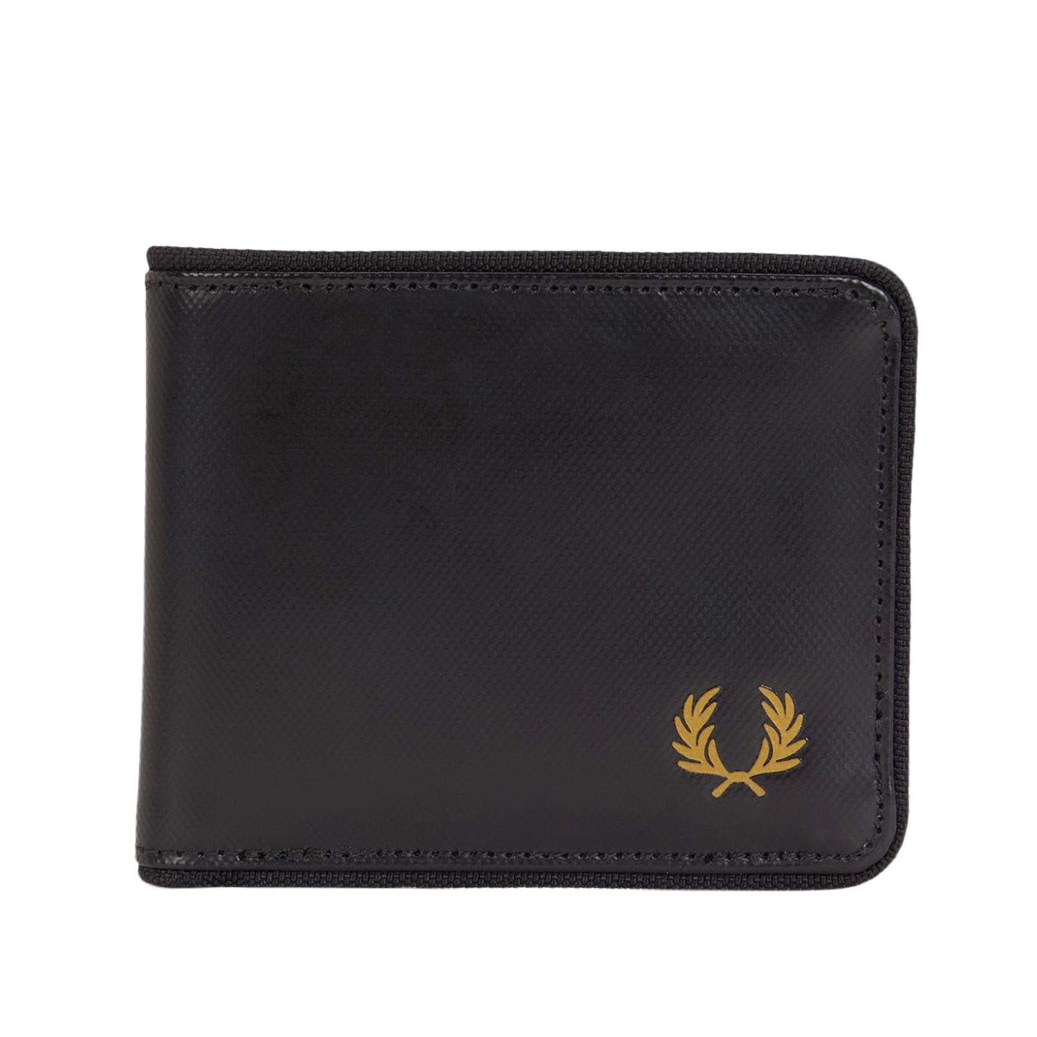 Tonal Coated Polyester Billfold Wallet Black