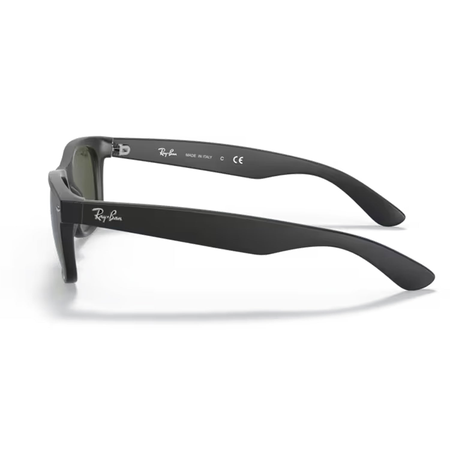 side image of Ray-ban New Wayfarer Rubber Black / Green