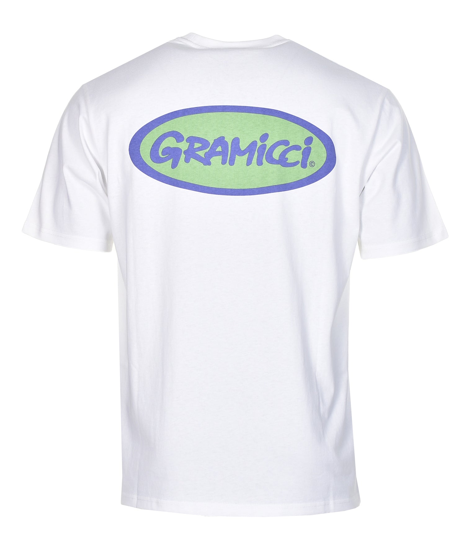 Oval Logo Tee Backprinted White
