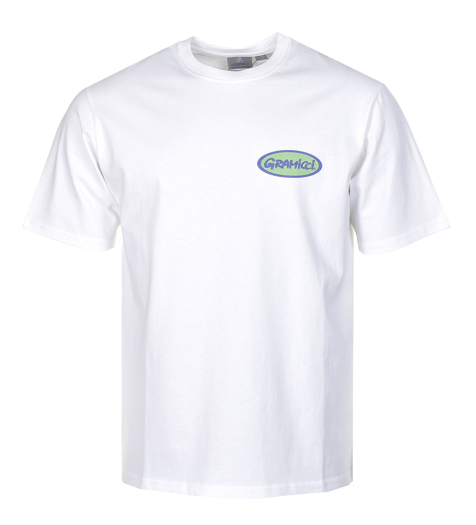 Oval Logo Tee Backprinted White